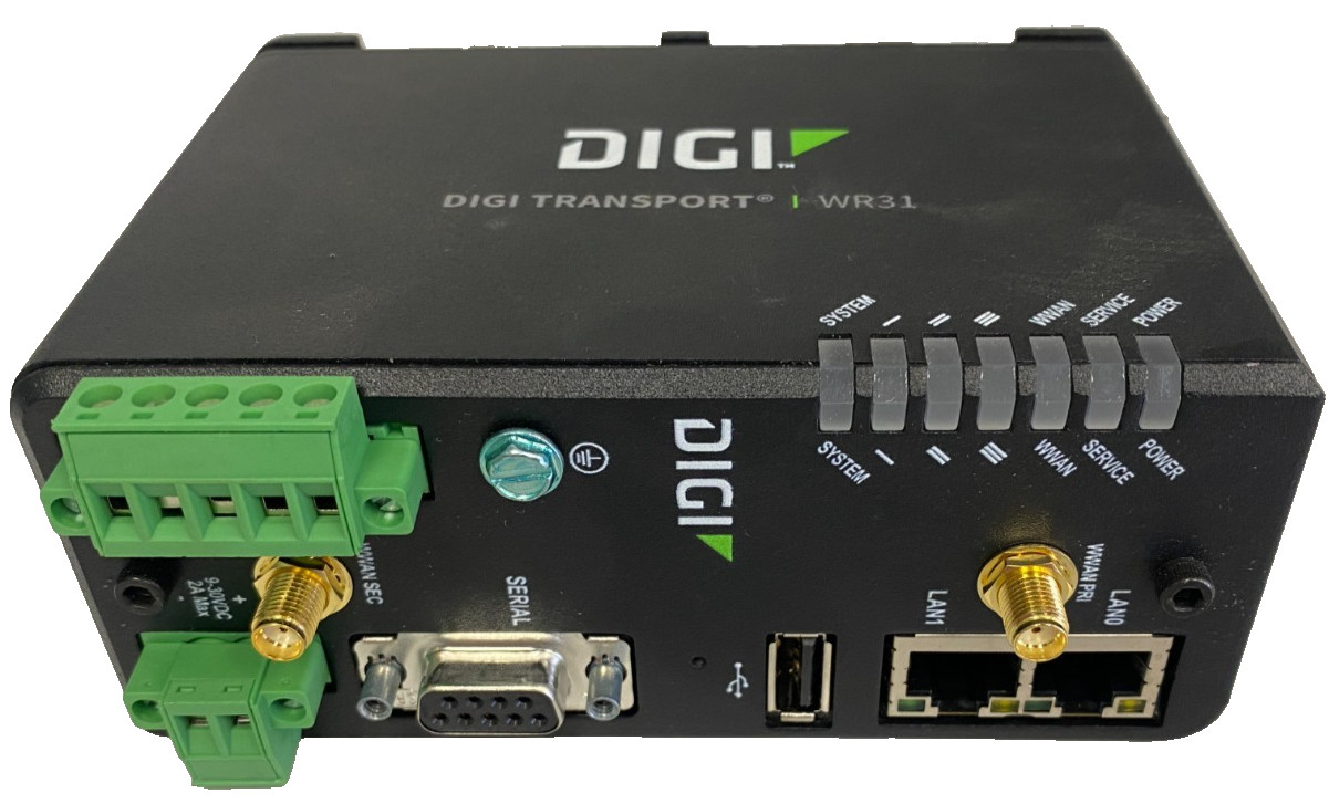 Digi Transport WR31 4G LTE Dual Ethernet Modem WR31 -M52A-DE1-TB PARTS/UNTESTED