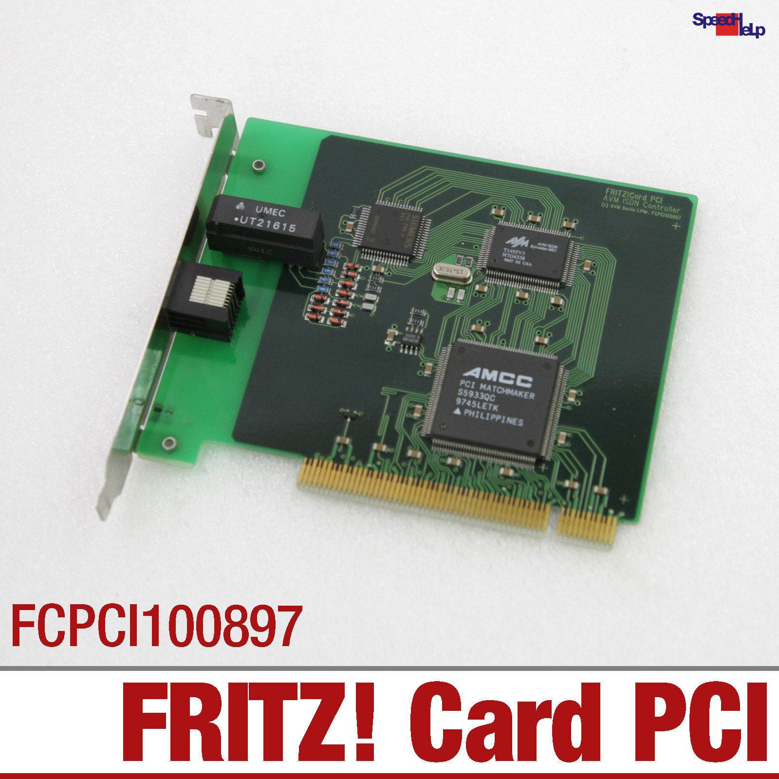 AVM Fritz! Card PCI ISDN Controller Modem Fritzcard FCPCI100897 Top