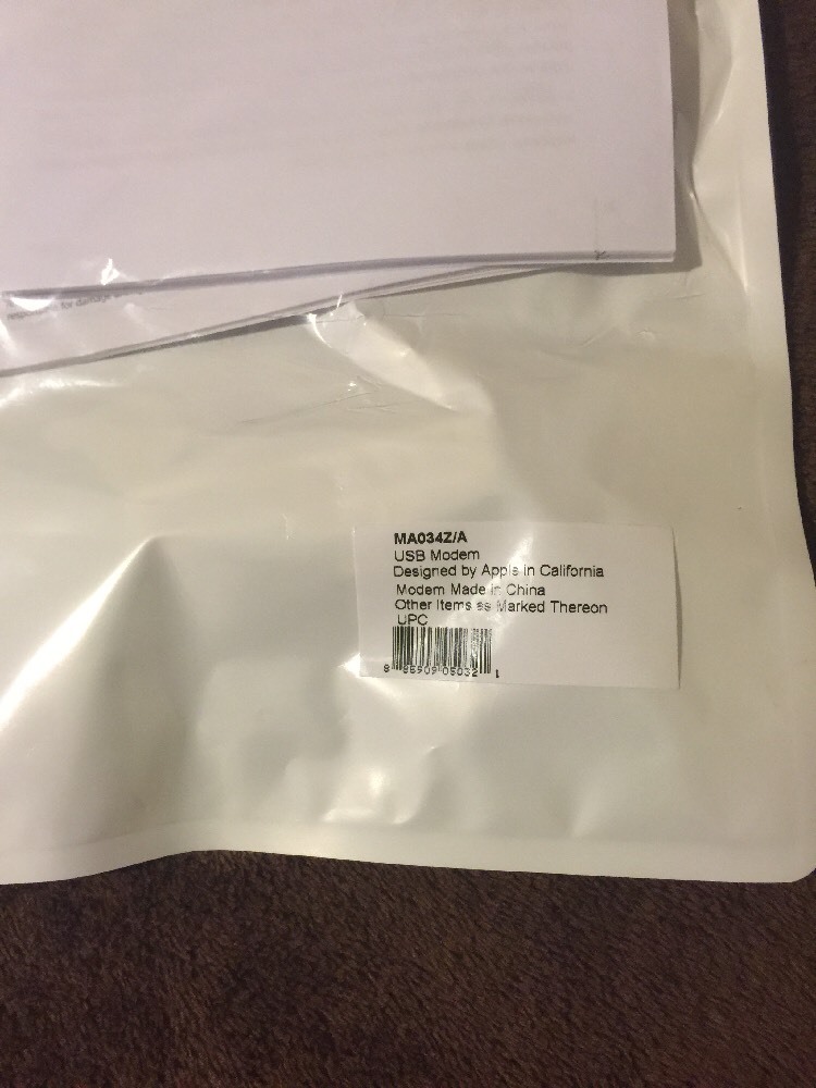 Lot of 10 Genuine Apple USB Dial-up External 56 Kbps Modem Model MA034Z/A