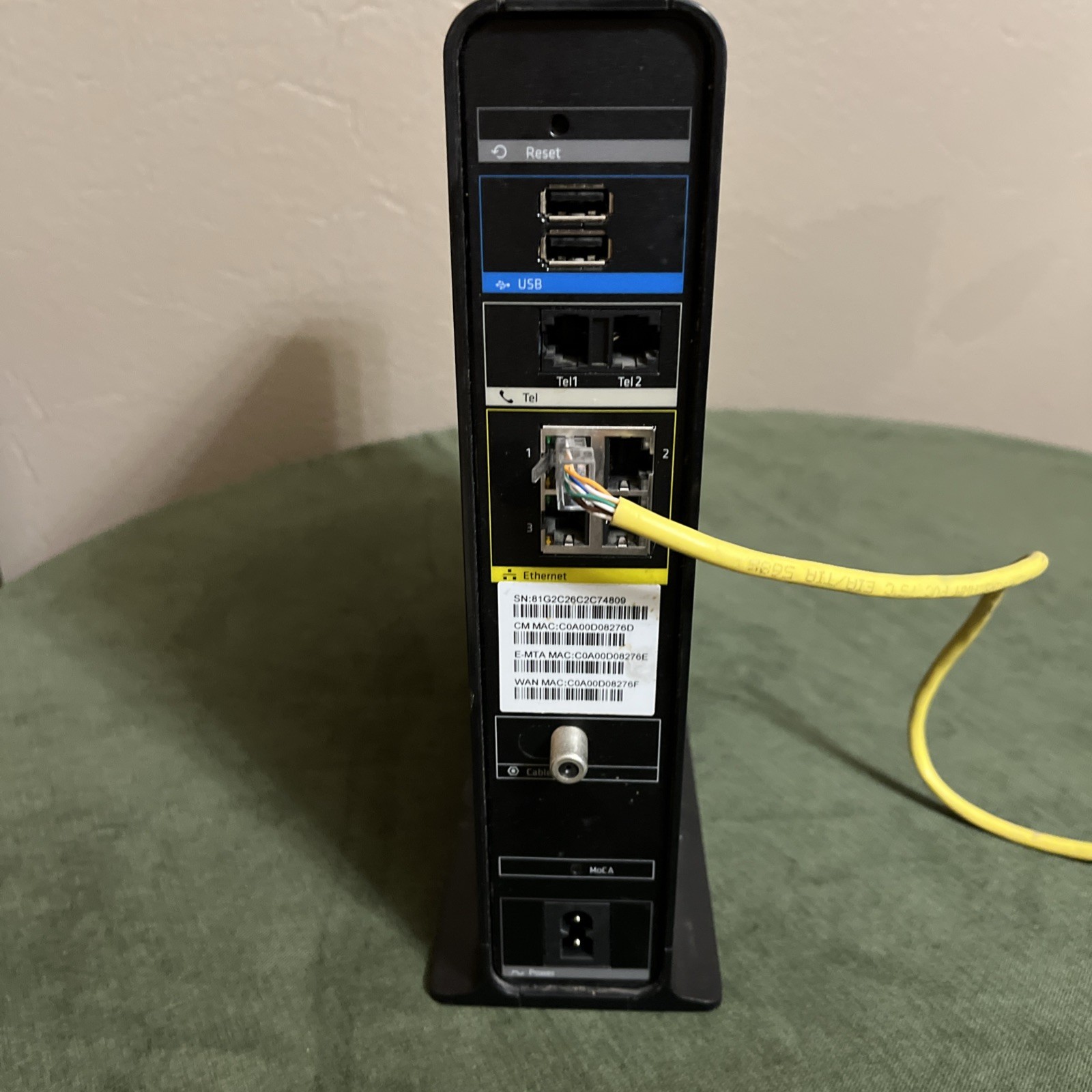 Arris Panoramic TG1682G Dual Band 2.4GHz 5GHz Wireless WiFi Router Cable Modem