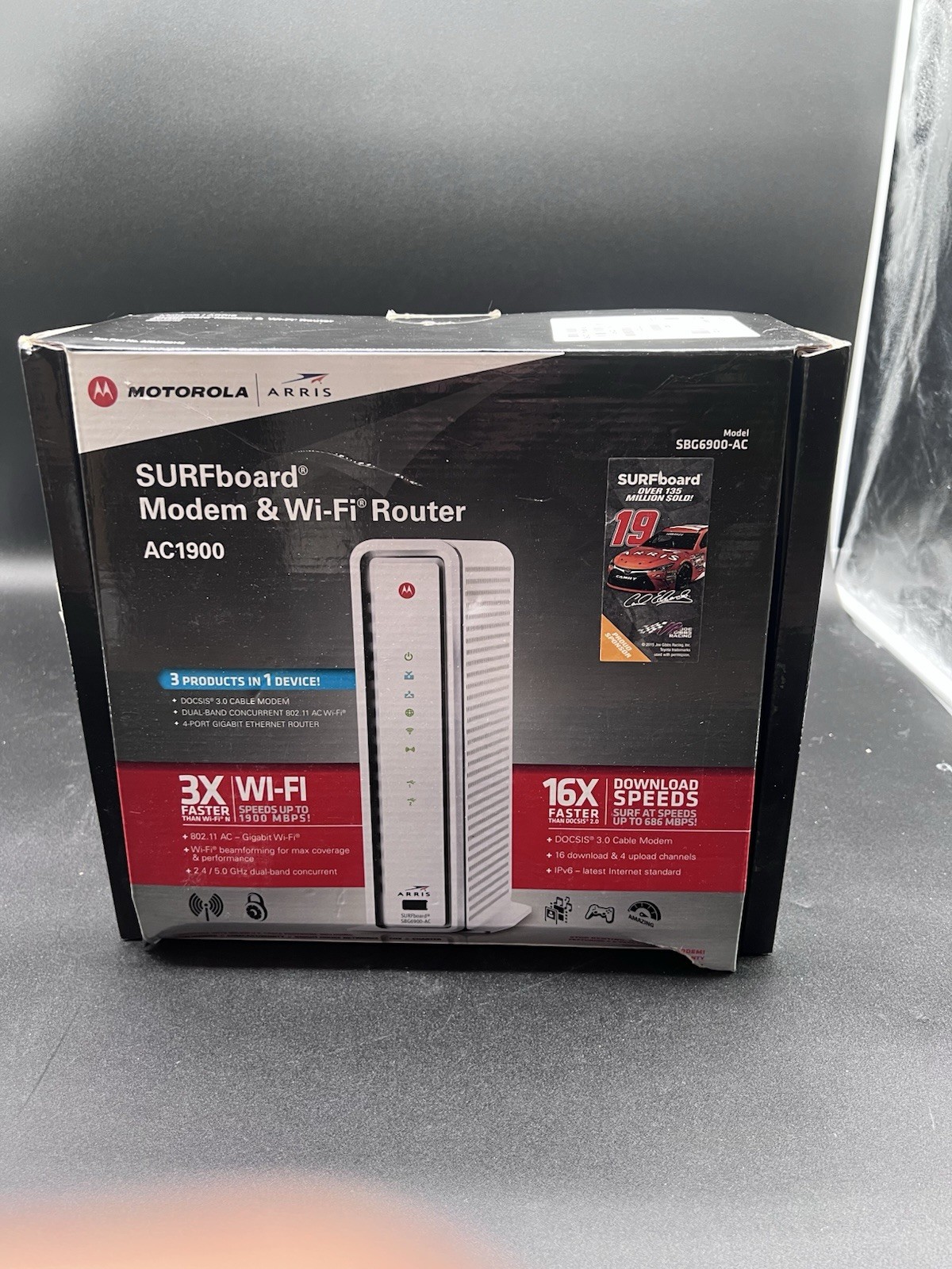 ARRIS SURFboard SBG6900AC Cable Modem With Original Box And Power Cord
