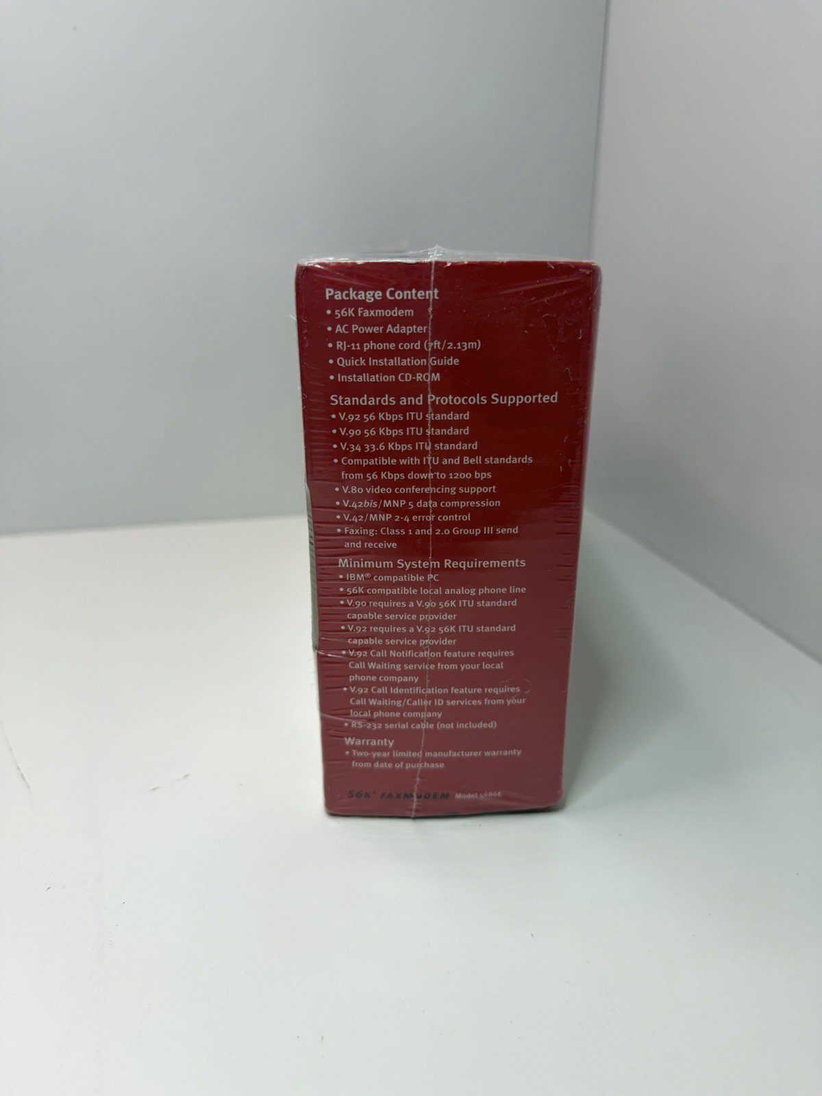 USRobotics 56K External Faxmodem 5686E – Hardware Controller – New Sealed