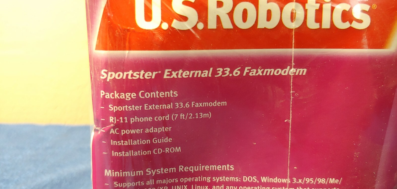 New US Robotics Sportster External 33.6Kbps Faxmodem – Model No 0839