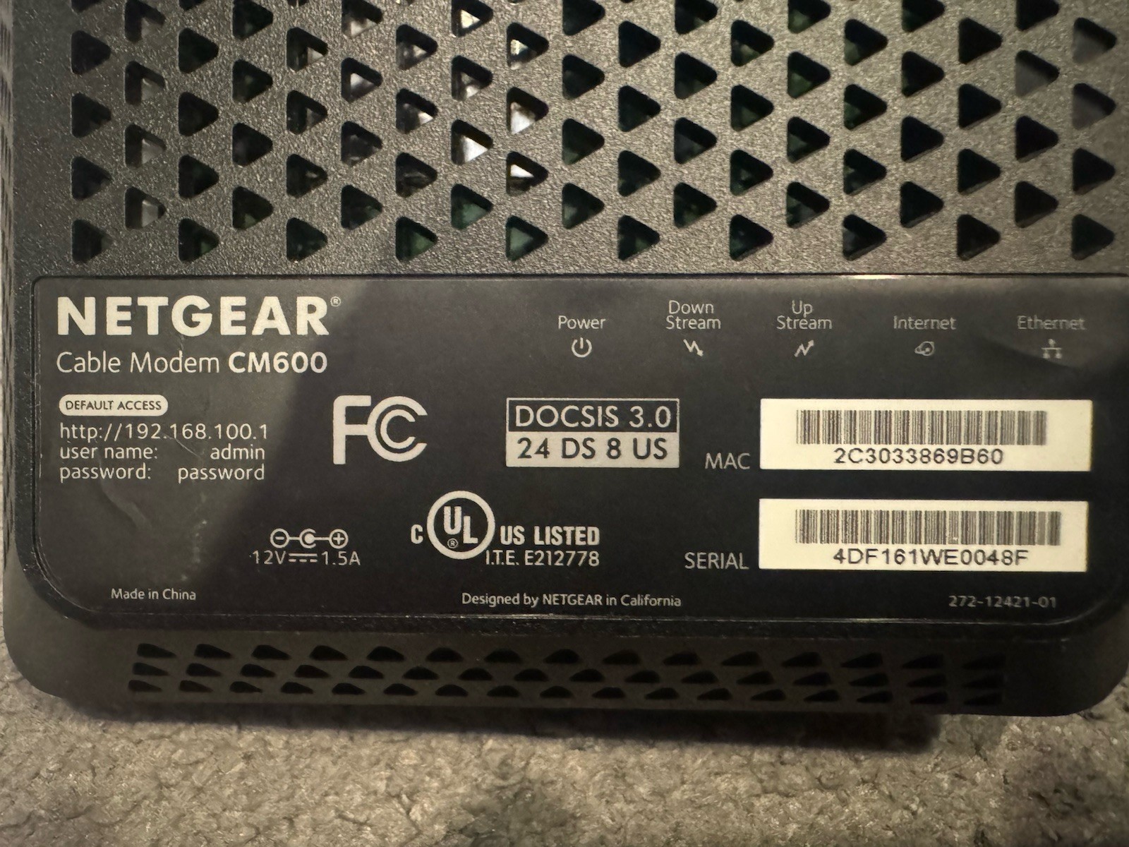 NETGEAR CM1000 & CM600 Wired Cable Modem Lot