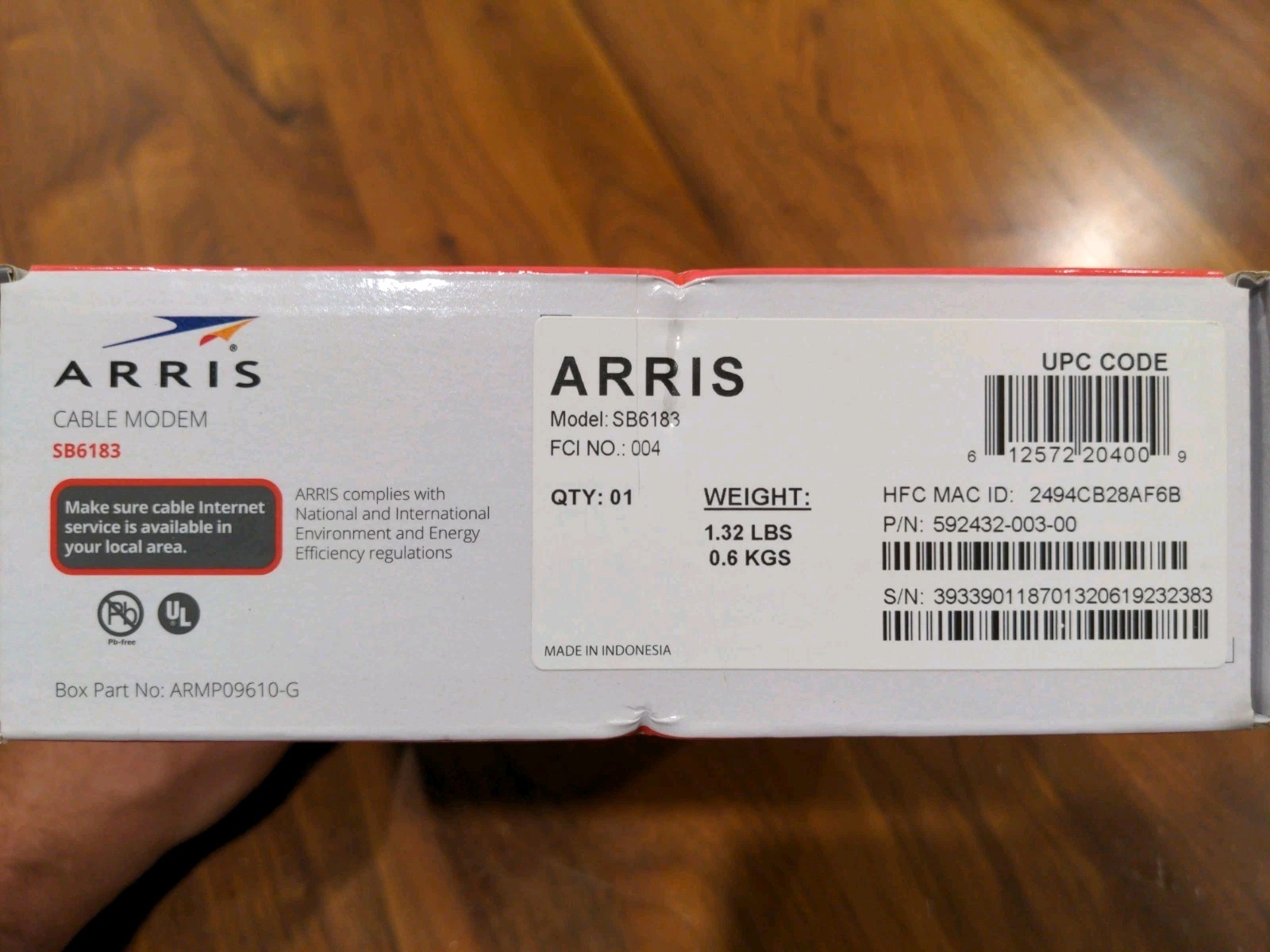 ARRIS SURFboard SB6183 DOCSIS 3.0 Cable Modem 686 Mbps New