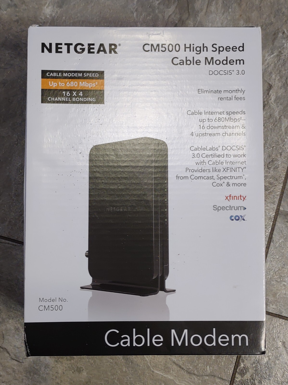 NETGEAR CM500 High Speed Cable Modem Black *Tested* (B5)