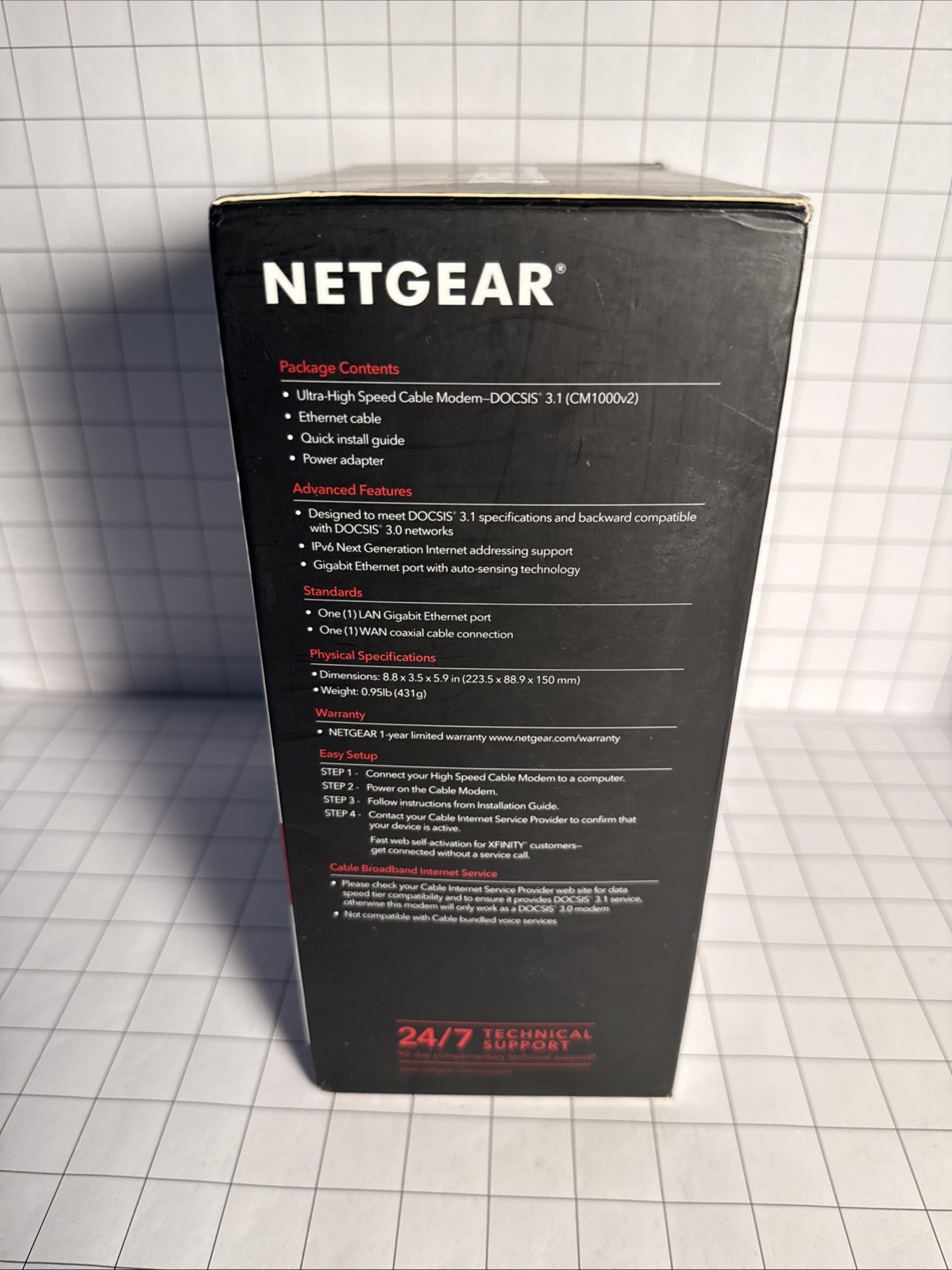 netgear cm1000-1aznas nighthawk docsis 3.1 cable modem