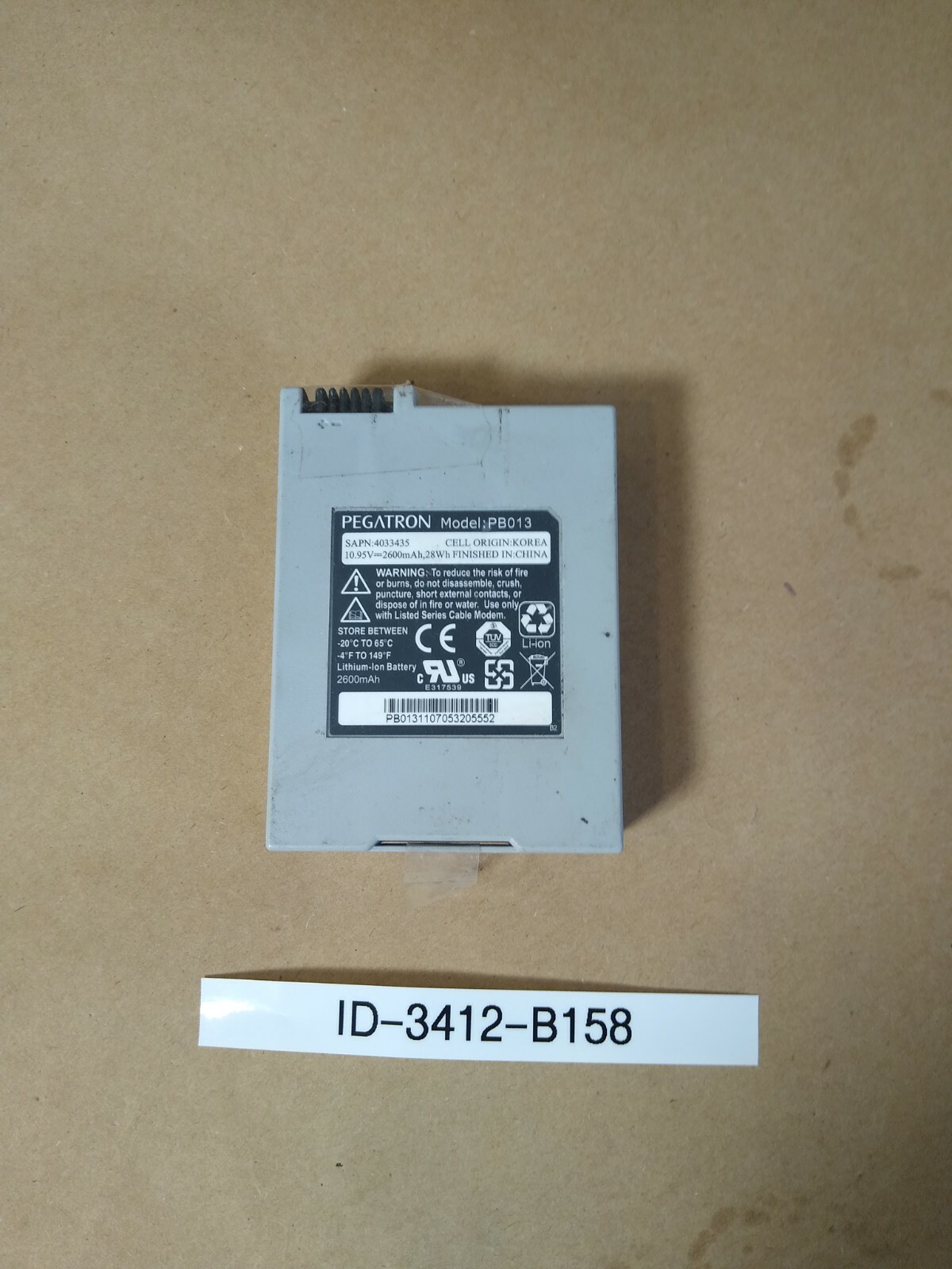 PEGATRON PB013 Modem Battery for DPQ3925 DPQ3939 DPQ3212 10.8V 2600