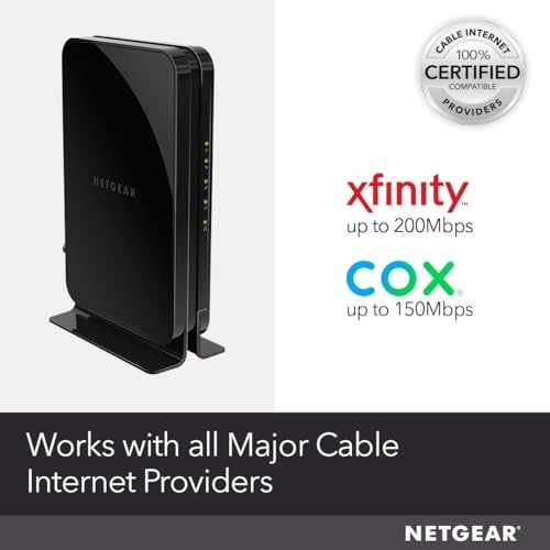 High-Speed Cable Modem DOCSIS 3.0 for Xfinity, Cox – Up to 400 Mbps, Easy Setup