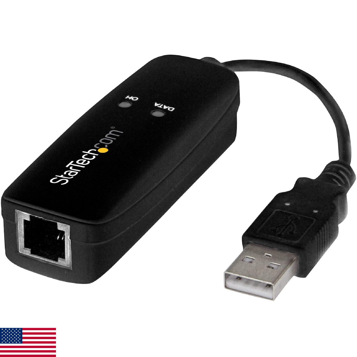 StarTech 56K USB Dial-up & Fax Modem – V.92, External – Hardware Based USB Modem