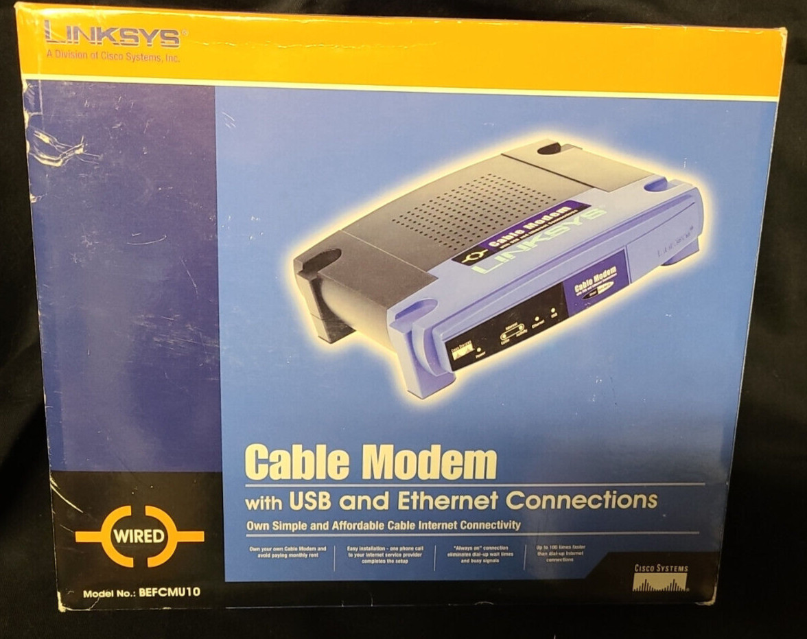 Linksys BEFCMU10 Wired Cable Modem with USB and Ethernet Connections Cisco Sys
