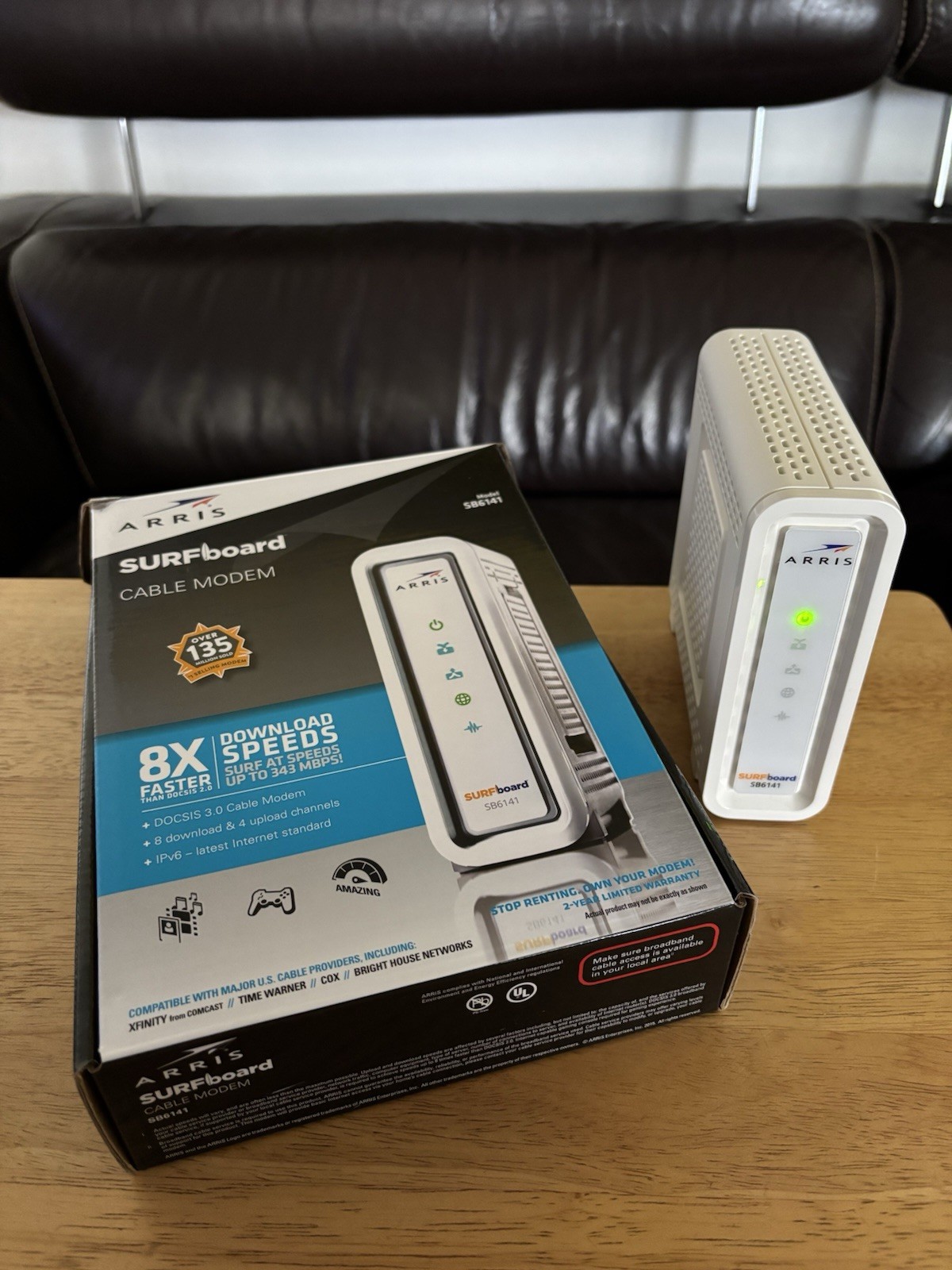 ARRIS SURFboard SB6141 3.0 Cable Modem 400 Series Works Great! FREE SHIPPING!