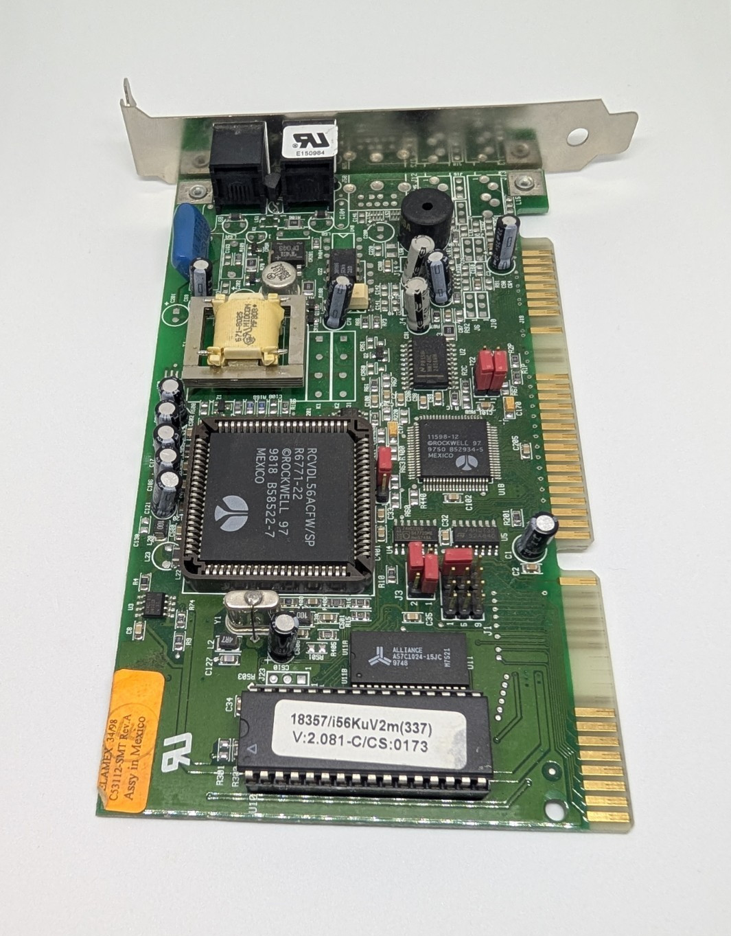 Vintage Zoom Fax Modem 56k Dual Mode Modem Card Model 2919 Untested
