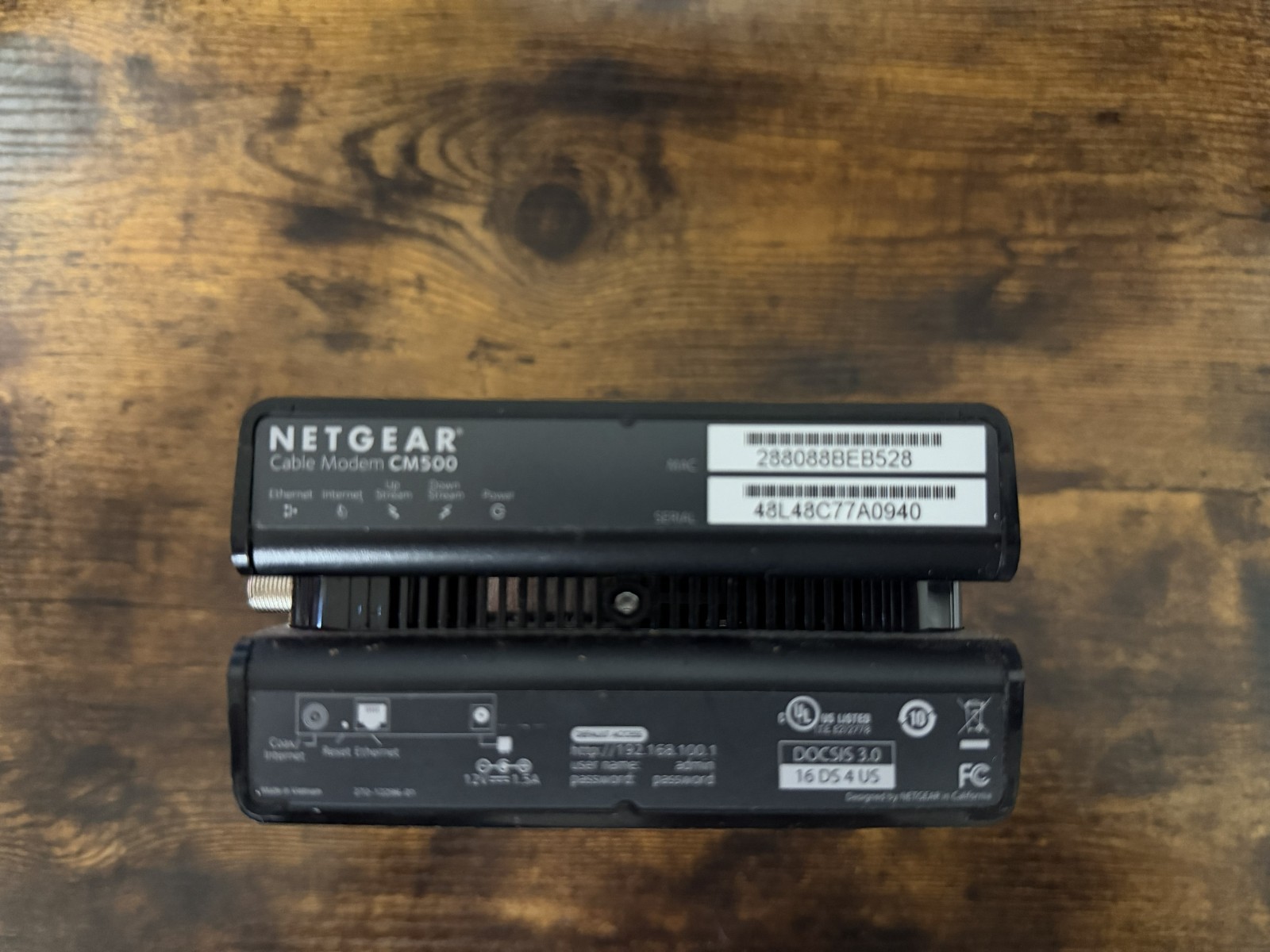 NETGEAR CM500 High Speed Cable Modem DOCSIS 3.0 (Used & Works)