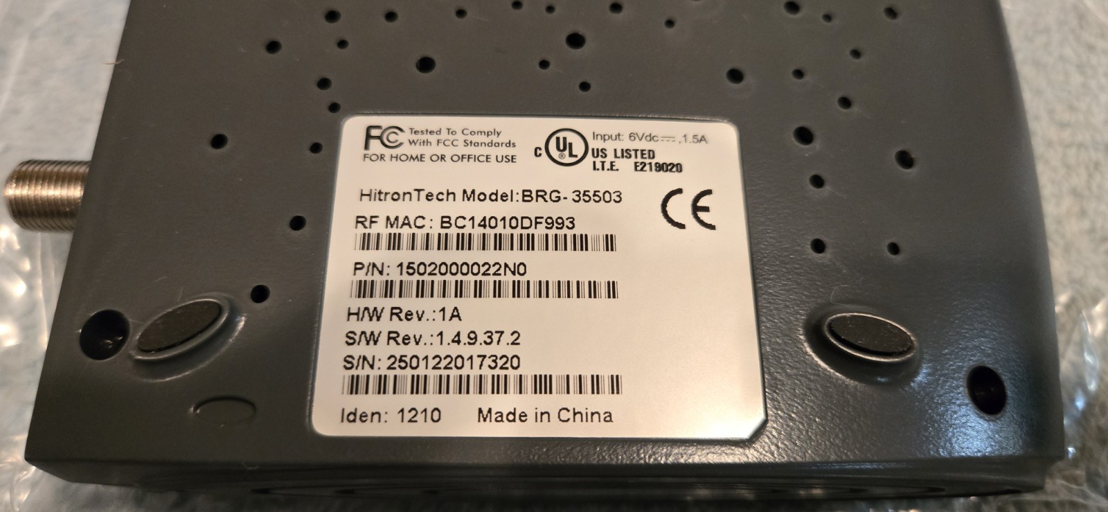 ZyXEL BRG-35503 Cable Modem, DOCSIS 3.0, IPv4 & IPv6 compatible – New Open BOX