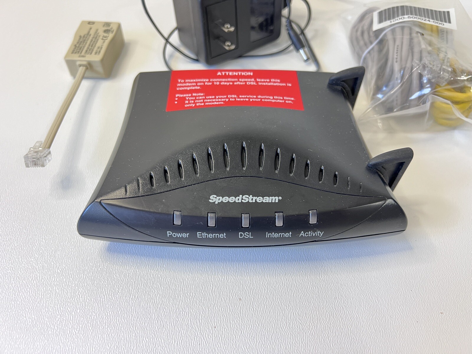 Speedstream 5100 Ethernet ADSL Wired Modem – Ethernet Cable and 2 line Adaptor