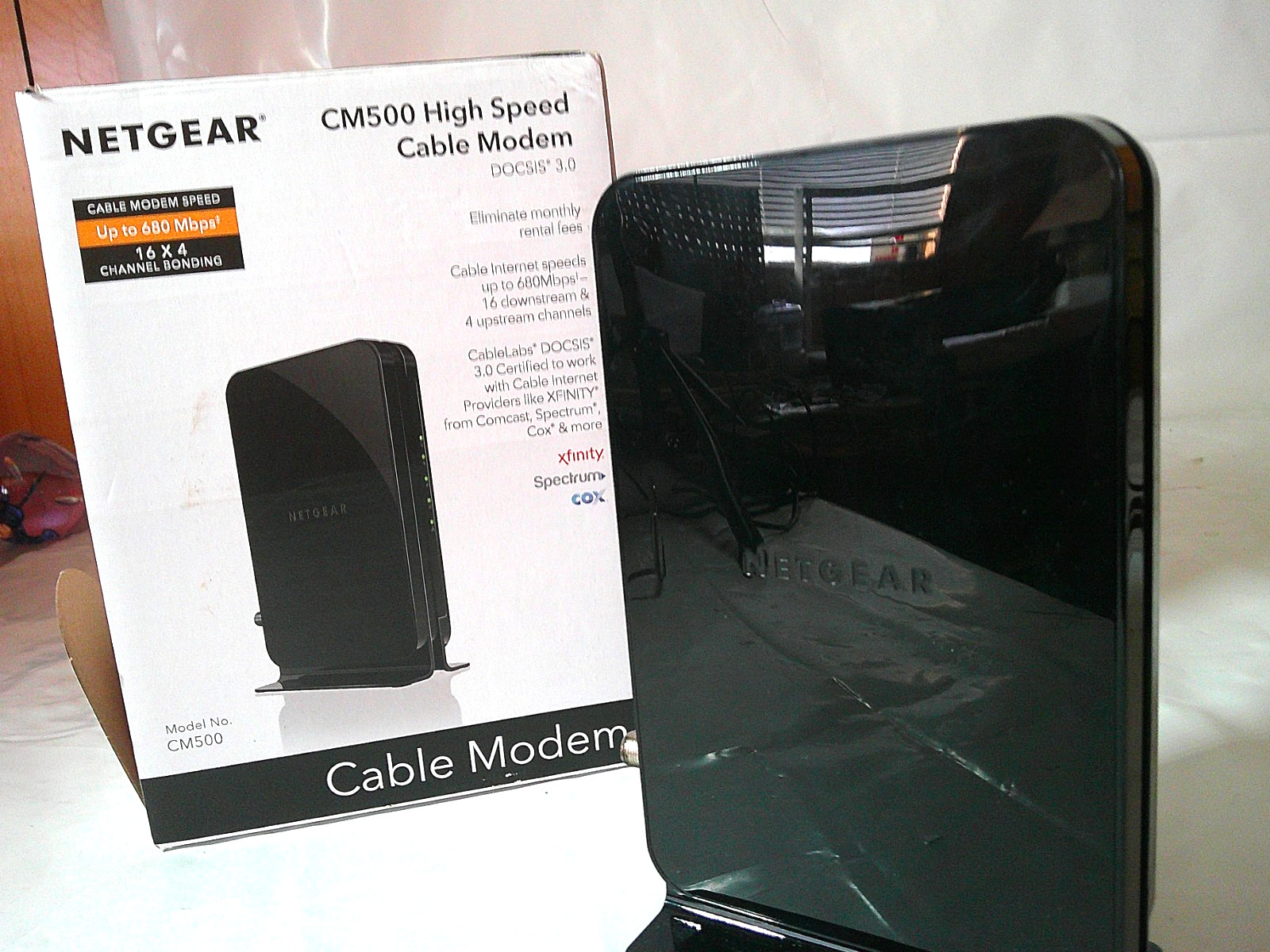Netgear – Cable Modem – High Speed – CM500 – (CM500100NAS) 680 Mbps – Black