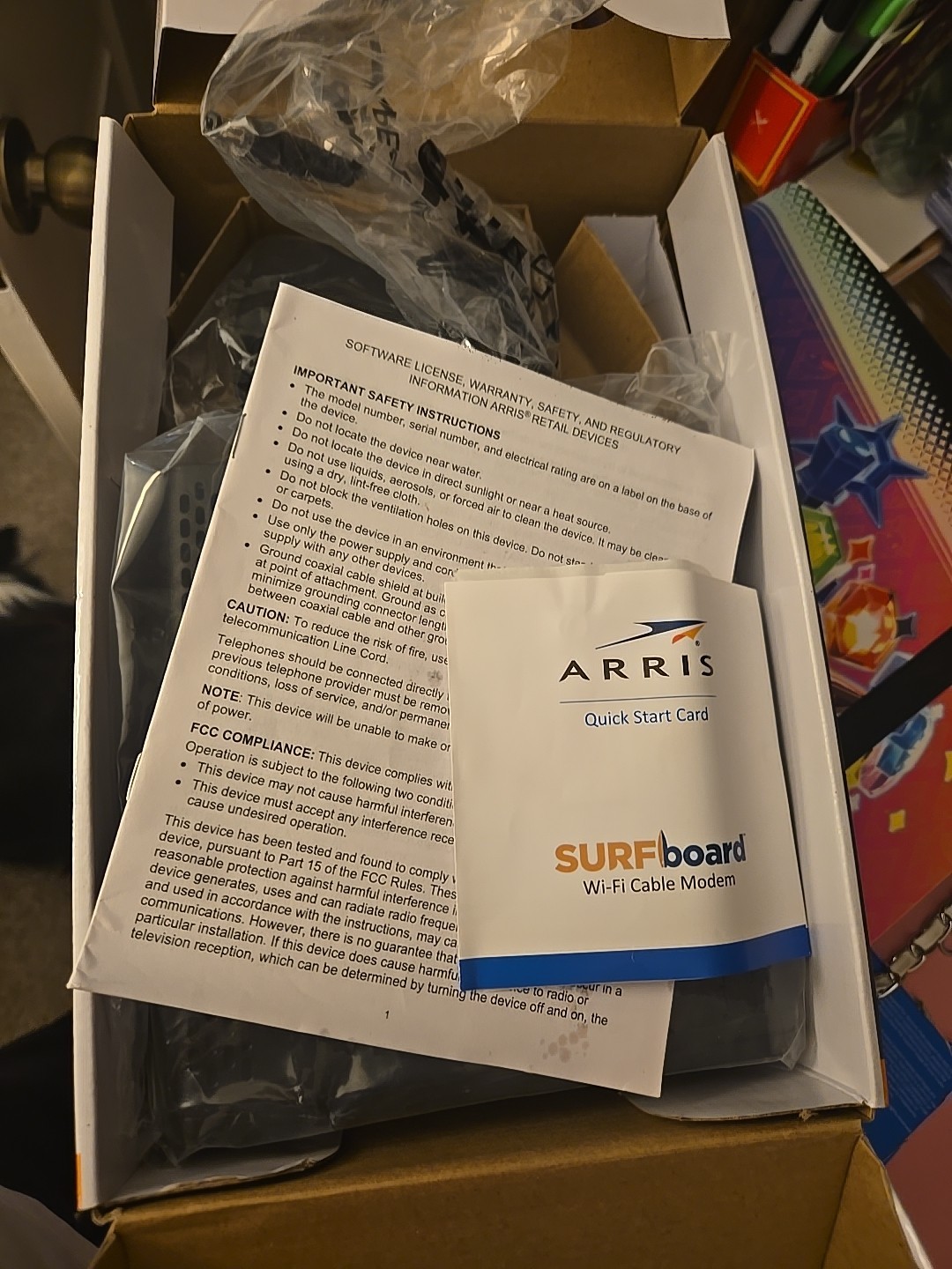 ARRIS SURFboard SBG10 DOCSIS 3.0 Cable Modem AC1600 Dual Band Wi-Fi Router OPEN