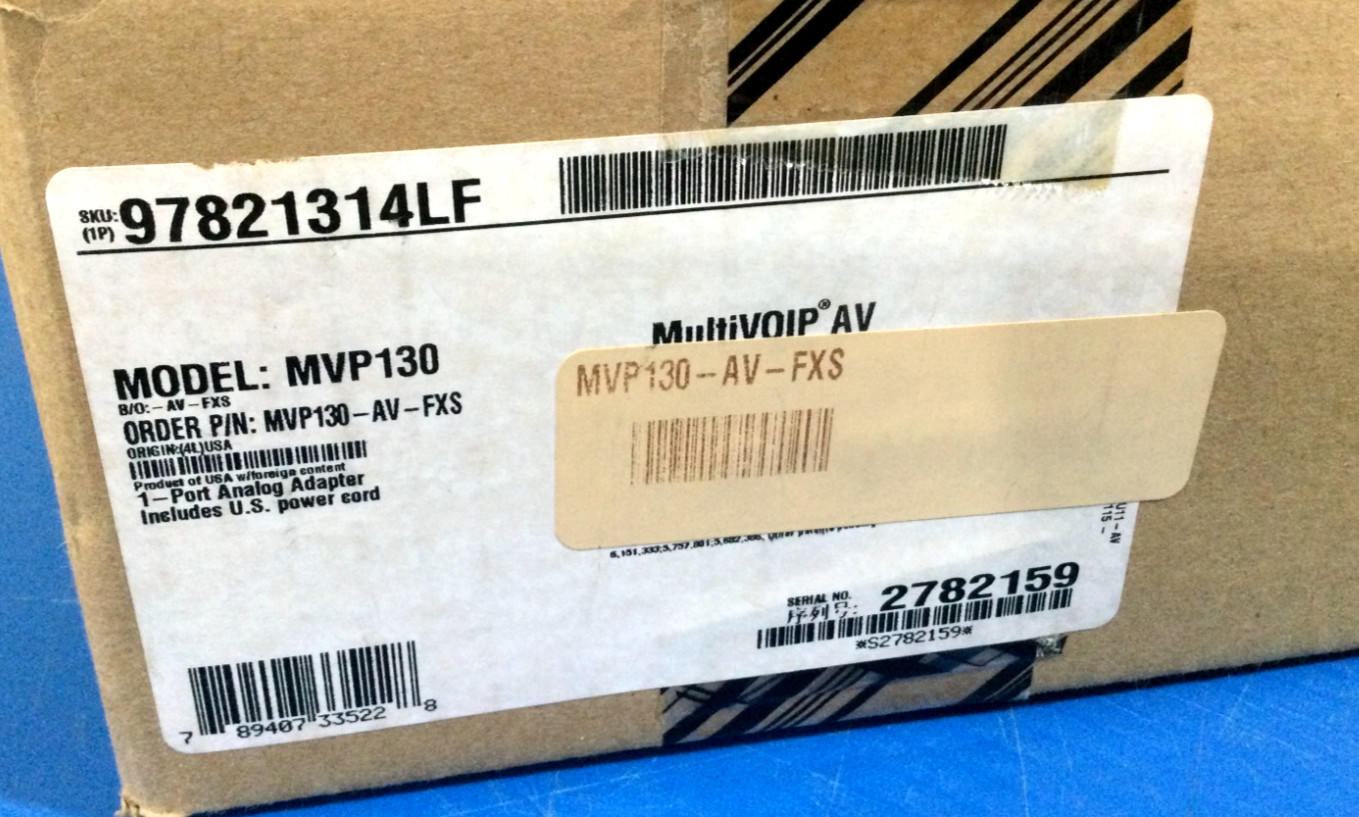 MULTI-TECH MVP130 MVP130-AV-FXS MULTIVOIP MODEM NEW OPEN BOX
