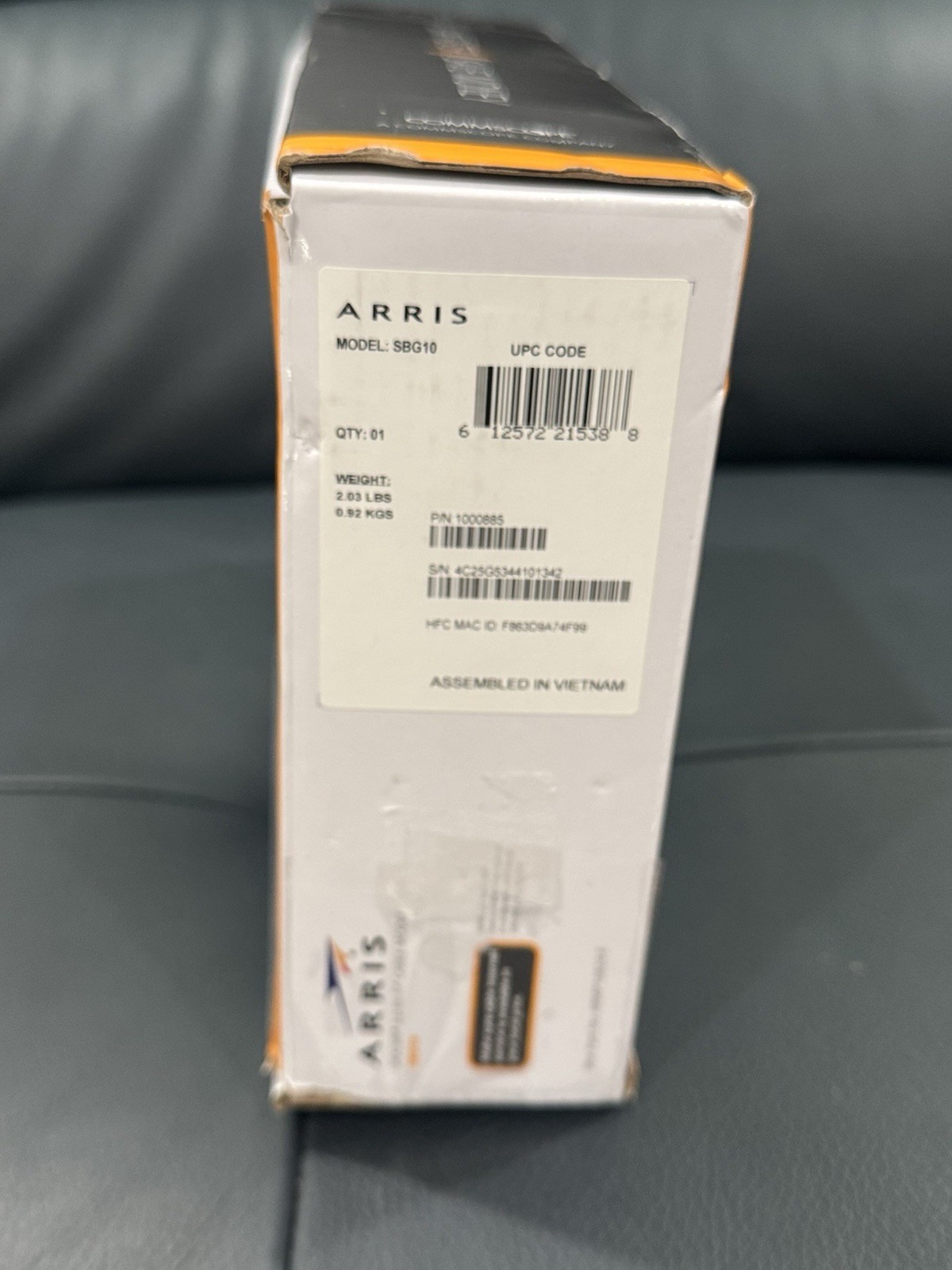ARRIS(SBG10)-Cable Modem Router Combo- DOCSIS 3.0. WiFi Internet Speeds
