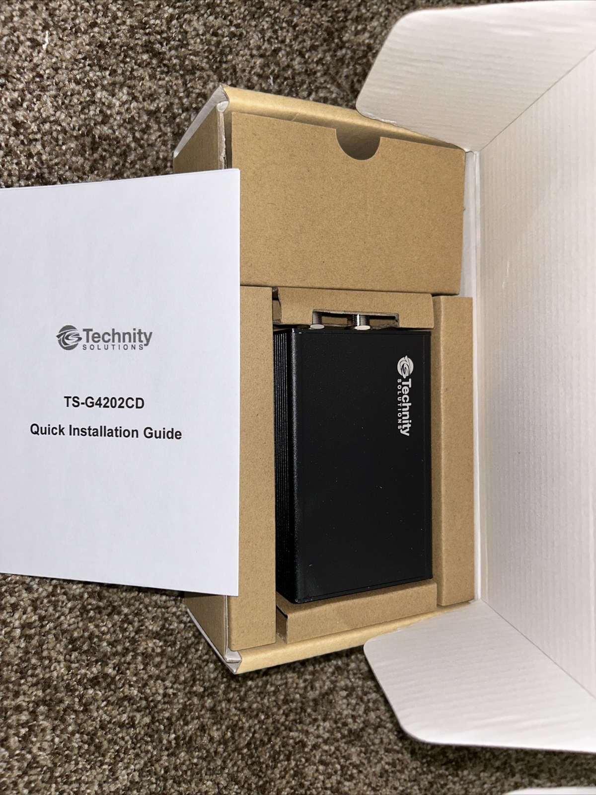 Technity Solutions TS-G4202CD GigaWire Coax Modem 12V/1A DC – NEW!