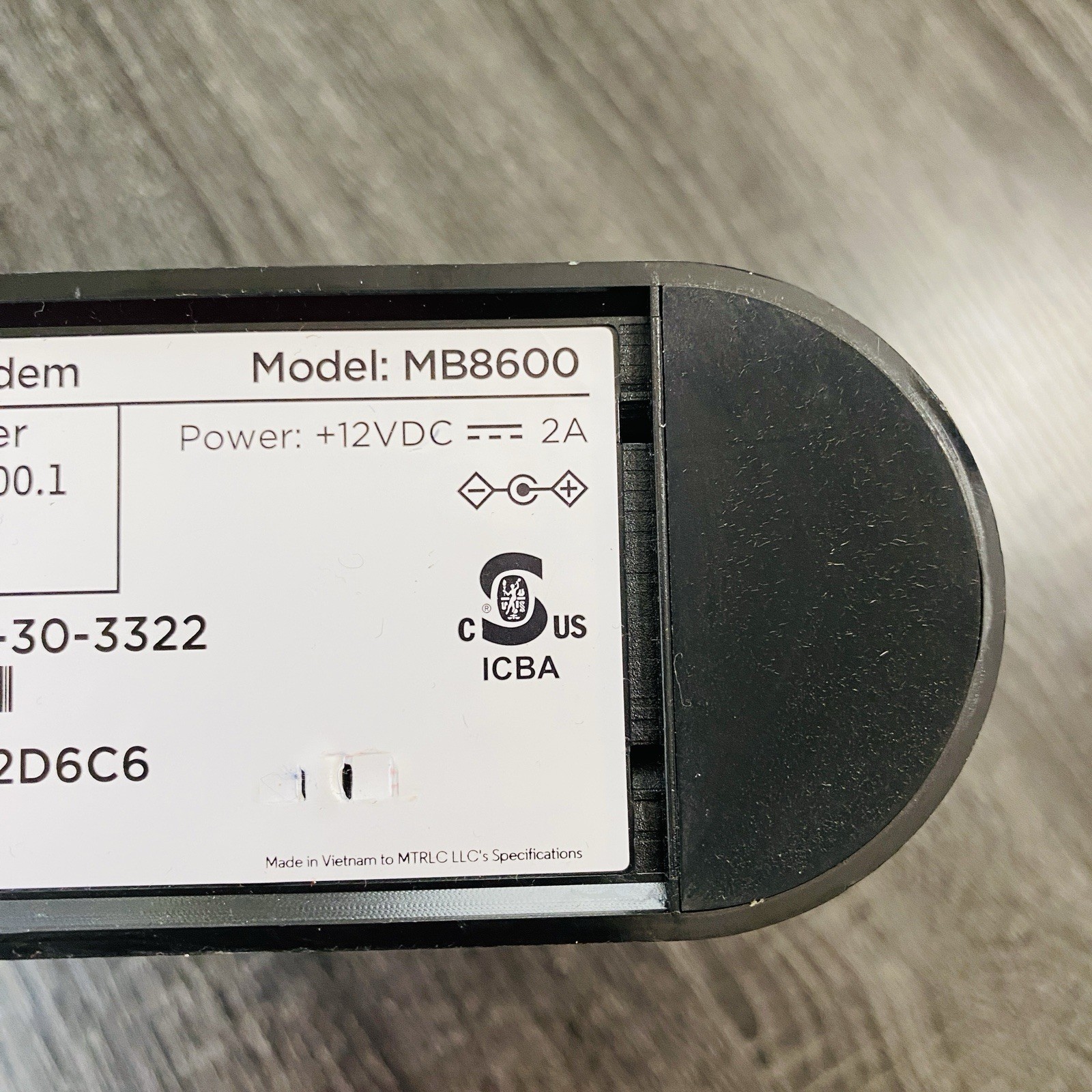 Motorola MB8600 DOCSIS 3.1 Cable Modem with Power Adapter Tested Working