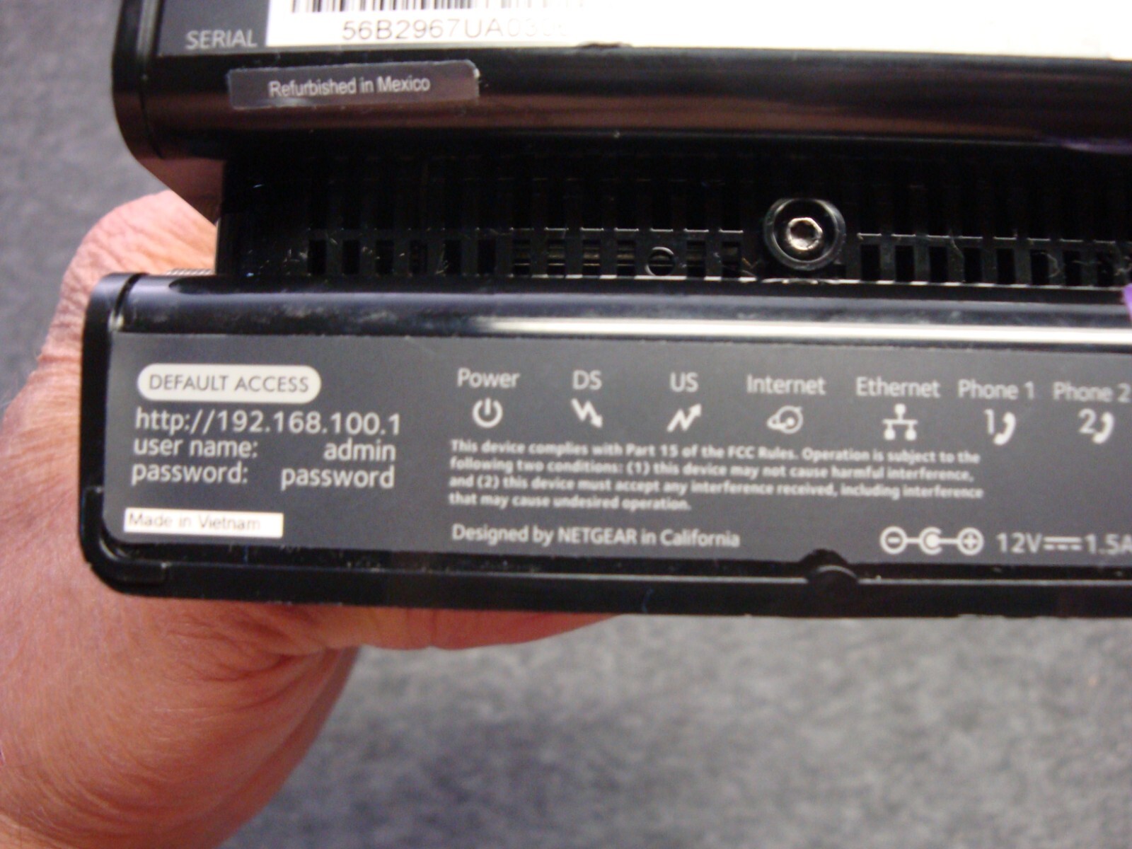 NETGEAR CM500V Cable Modem for Internet & Voice with Wires (No WIFI Router)