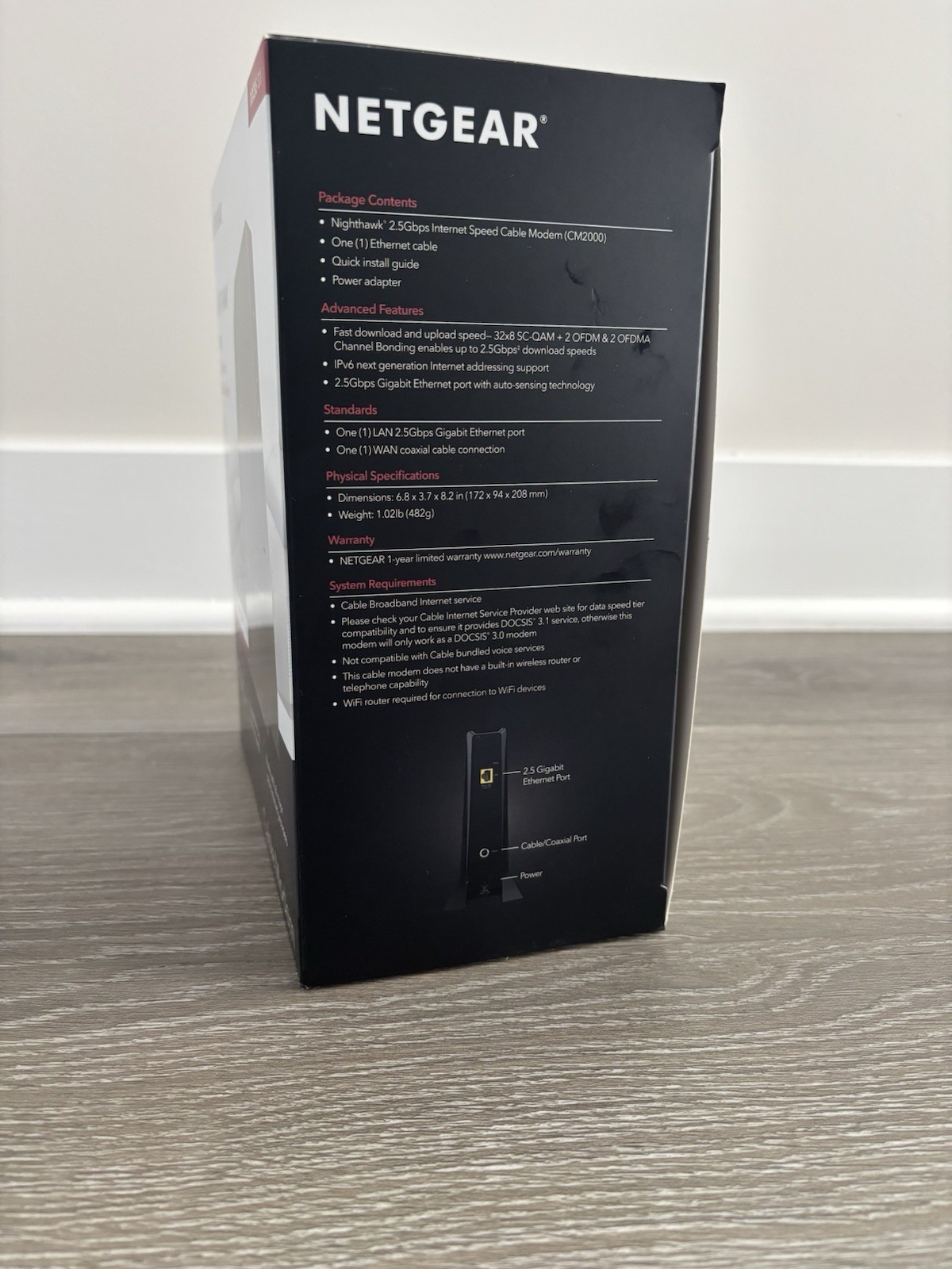 NETGEAR Nighthawk CM2000 2.5Gbps DOCSIS 3.1 Cable Modem Xfinity Spectrum Cox