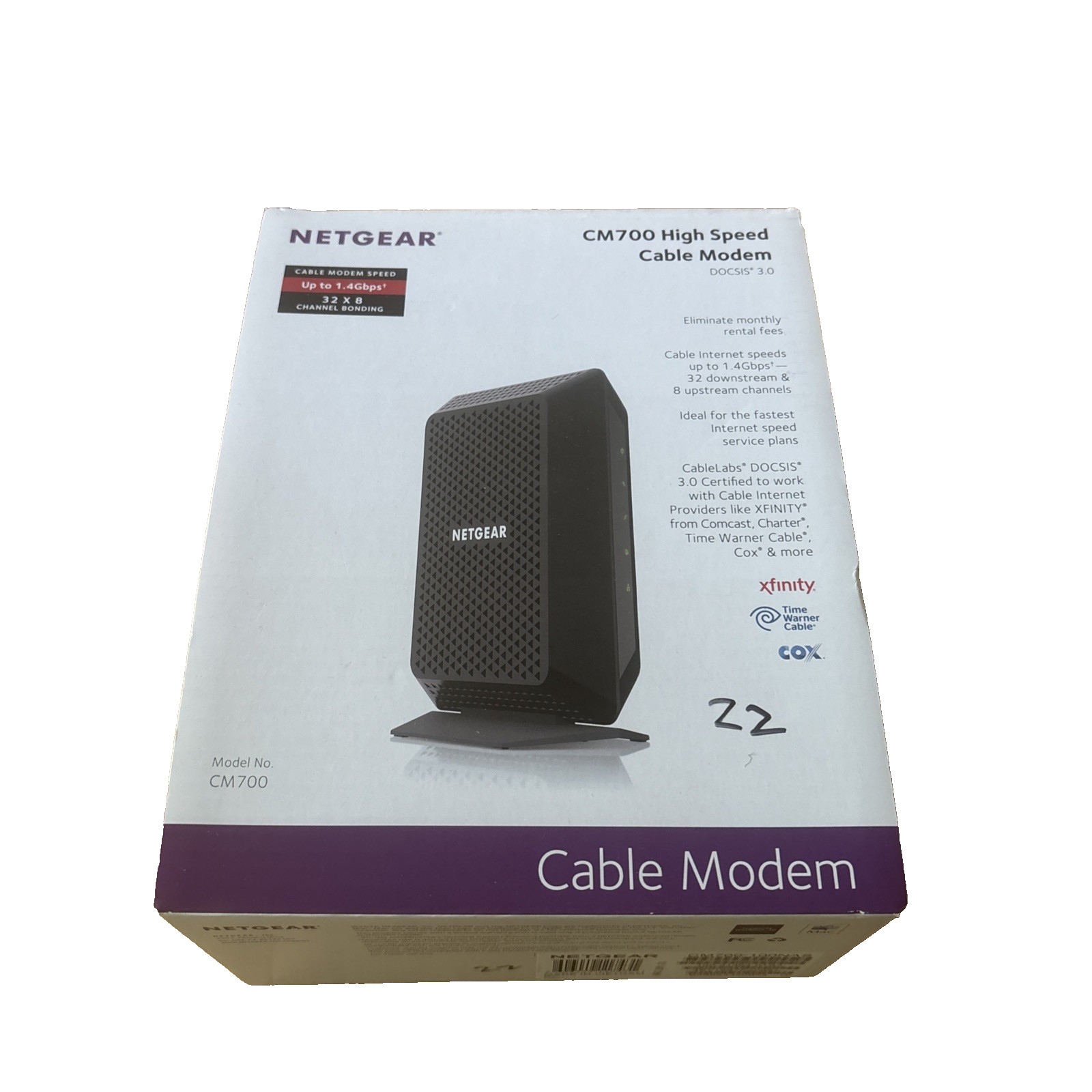 NETGEAR CM700-100NAS Cable Modem
