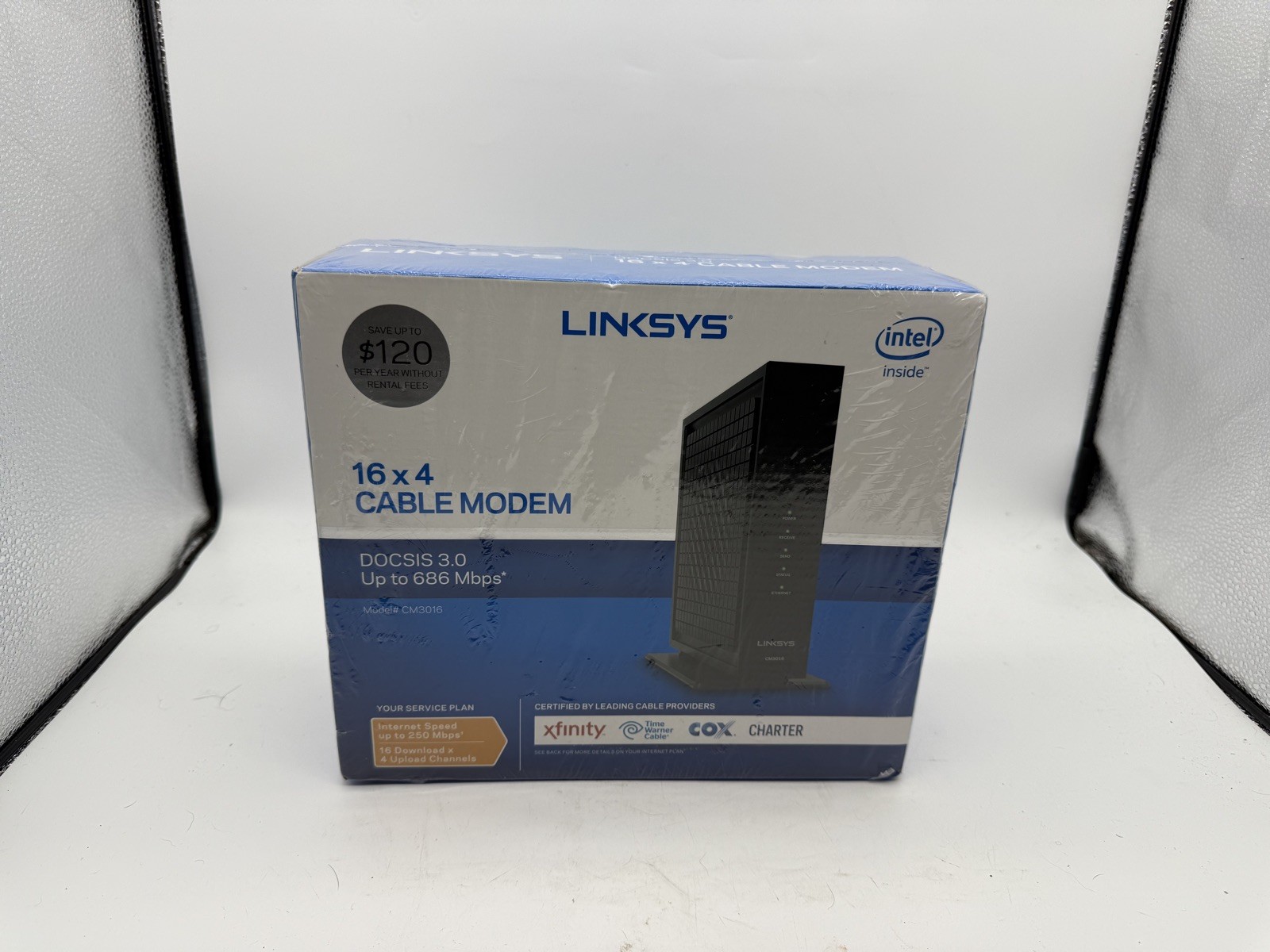Linksys DOCSIS 3.0 24X8 Cable Modem CM3024 NIB Sealed