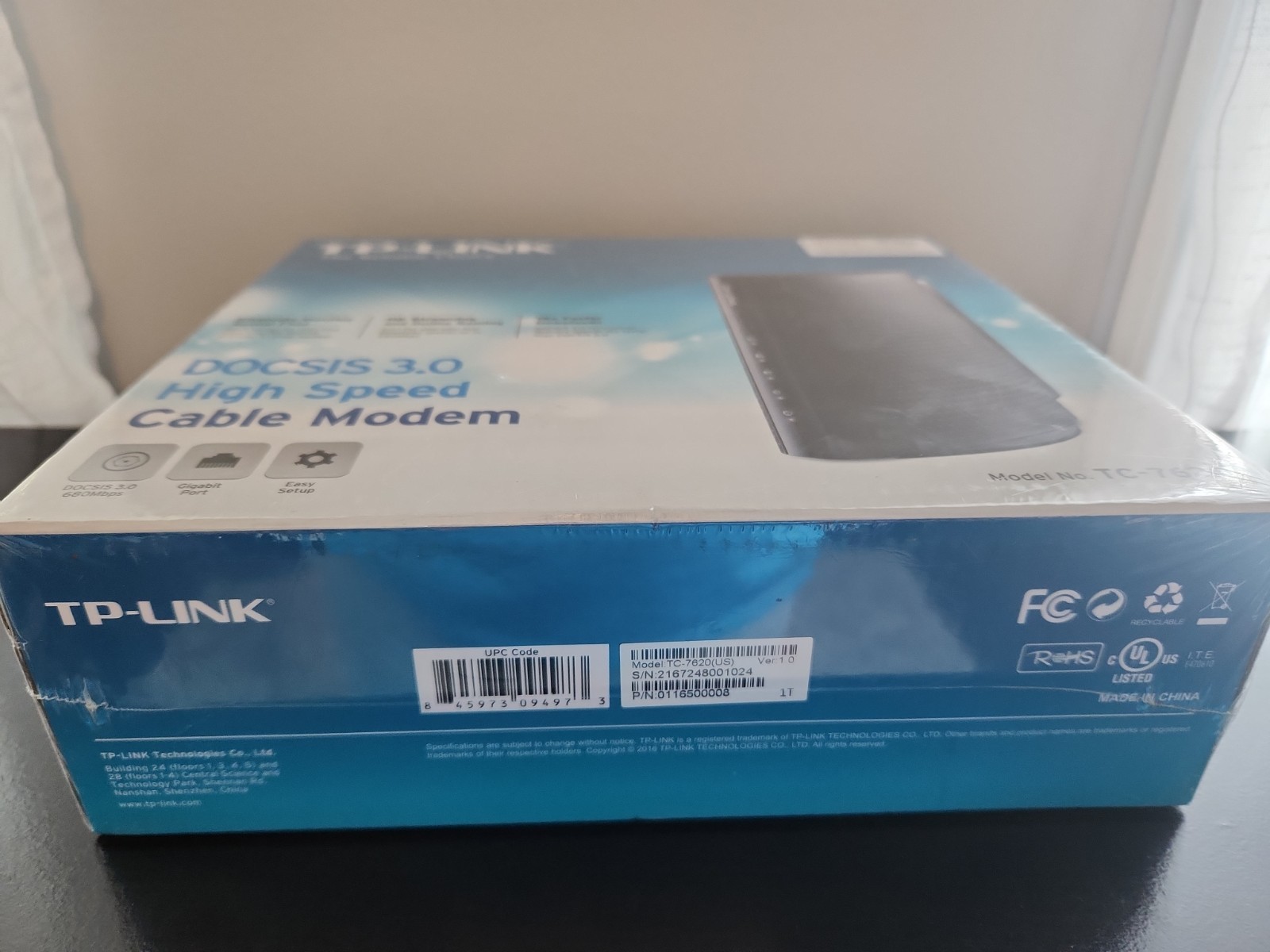 TP-LINK TC-7620 680Mbps High Speed Cable Modem – Brand New Sealed