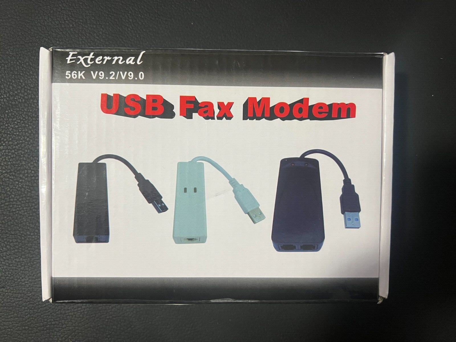 USB 56K External Dial Up Voice Fax Data Modem Windows 10 / 8 / 7 / XP / Vista