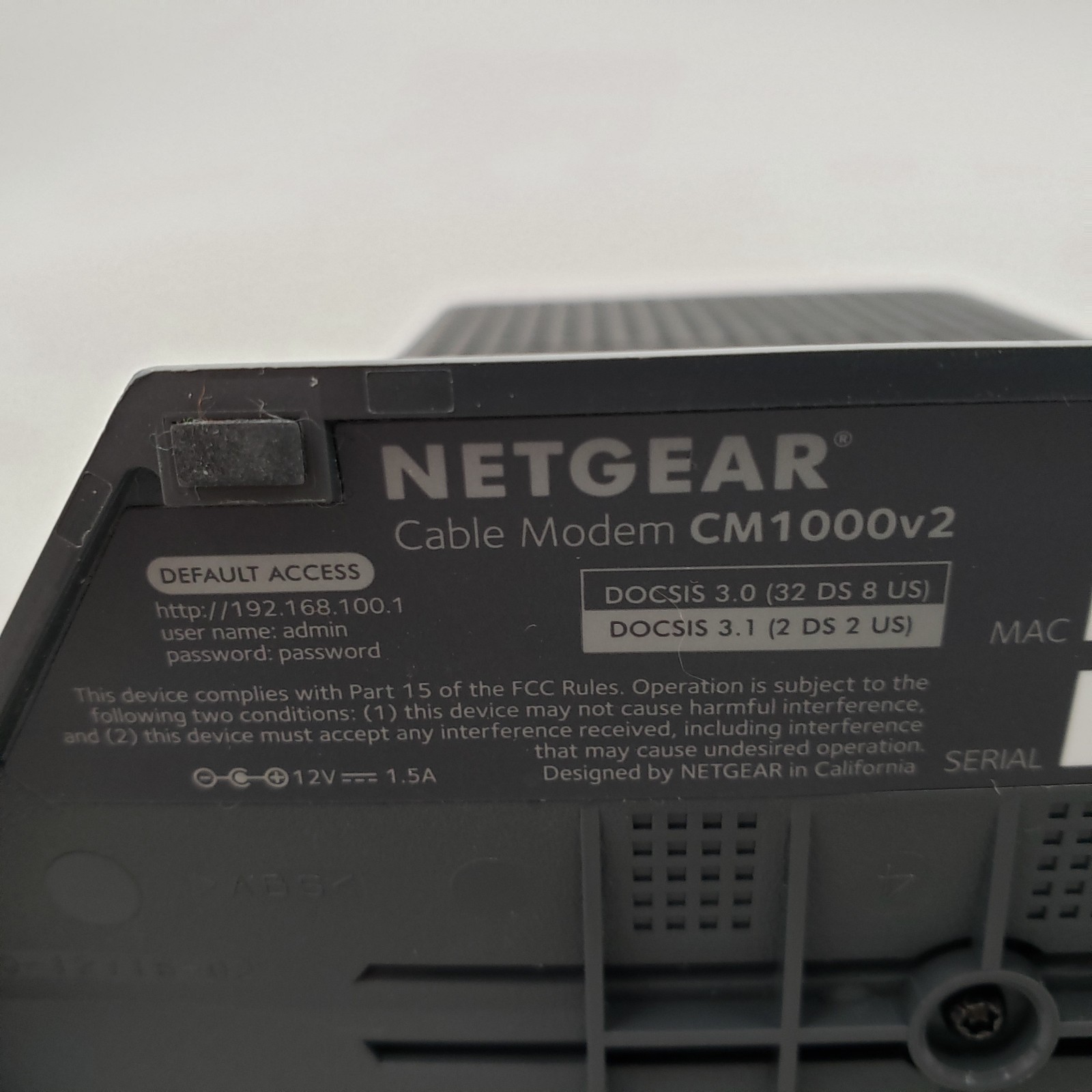 NETGEAR CM1000v2 – DOCSIS 3.1 Gigabit Cable Modem