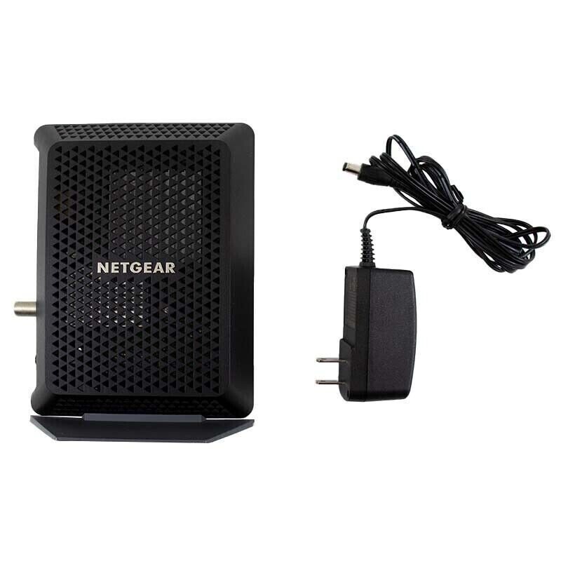 NETGEAR – 32 x 8 DOCSIS 3.0 Cable Modem – Black CM700-100NAS