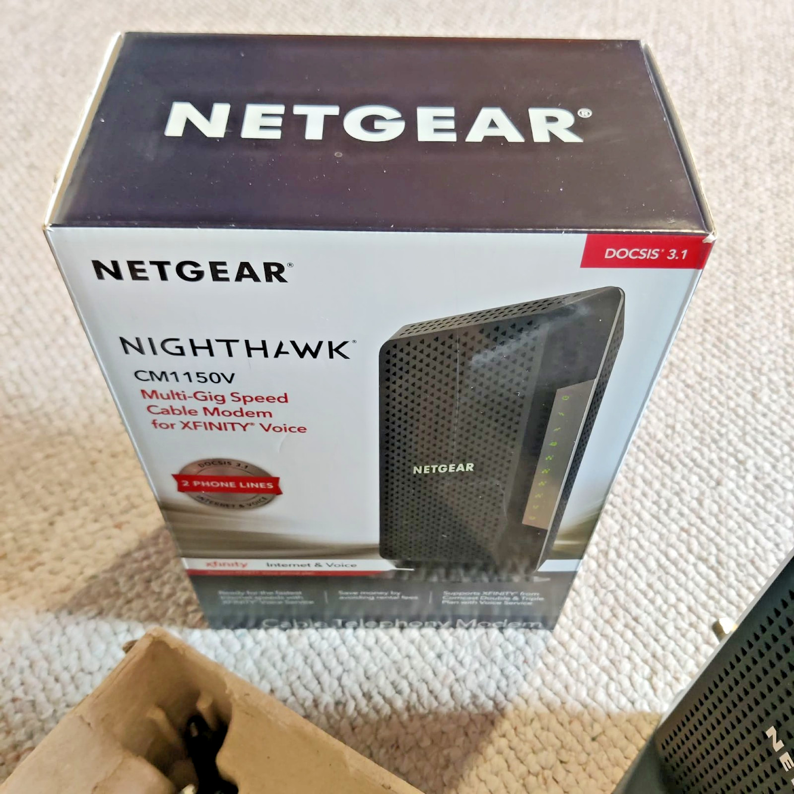 NETGEAR CM1150V Nighthawk Multi-Gig Speed Cable Modem for XFINITY Voice