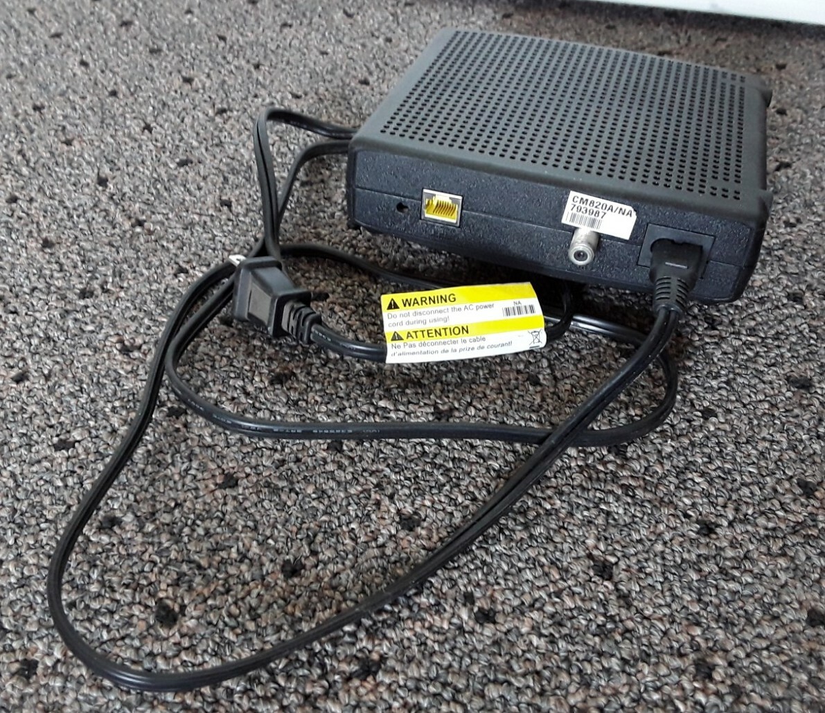 ARRIS CM820A Internet Modem *Work GREAT!