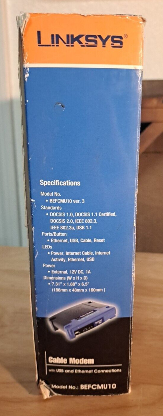 Linksys BEFCMU10 Ver. 2 42.88 Mbps New in box