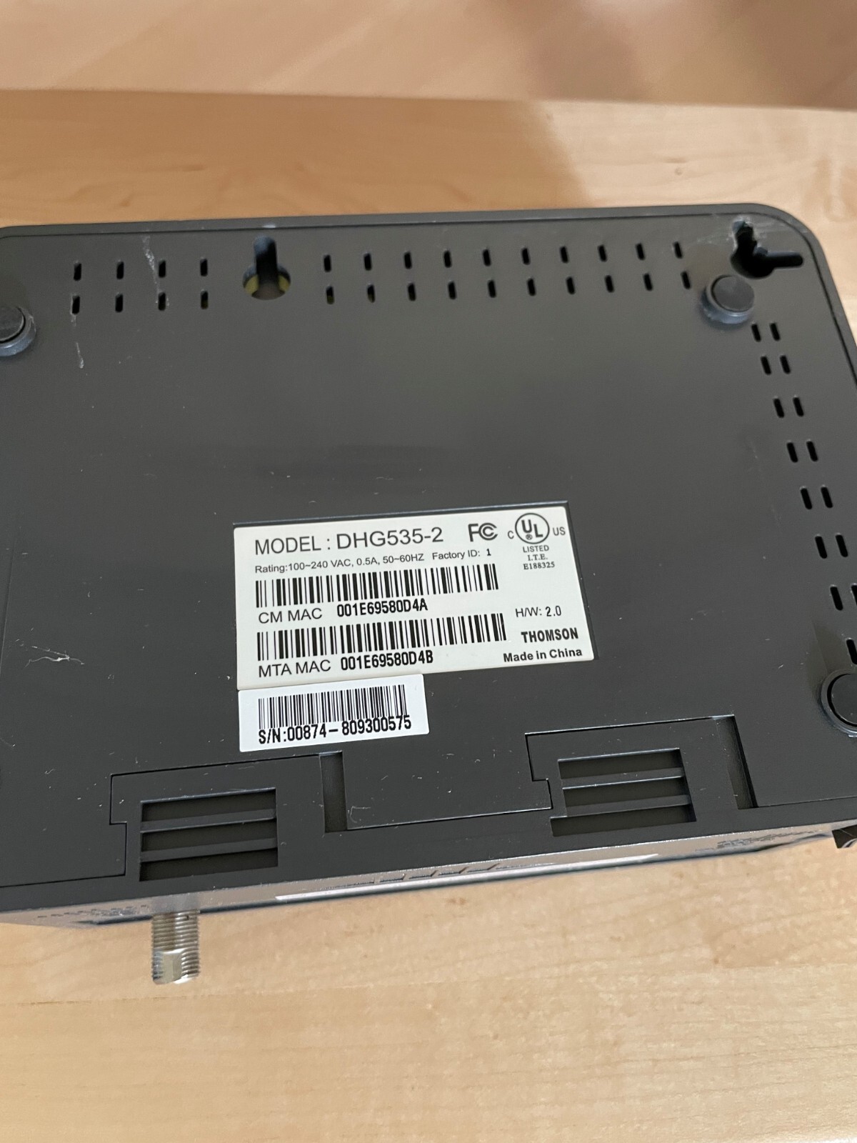 RCA DHG 535-2 DIGITAL BROADBAND CABLE MODEM