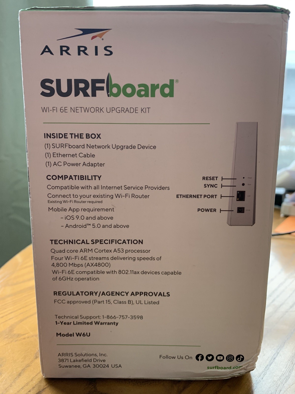 ARRIS Surfboard Wi-Fi 6E Network Upgrade Adapter Kit 6GHz W6U Brand New-Open Box