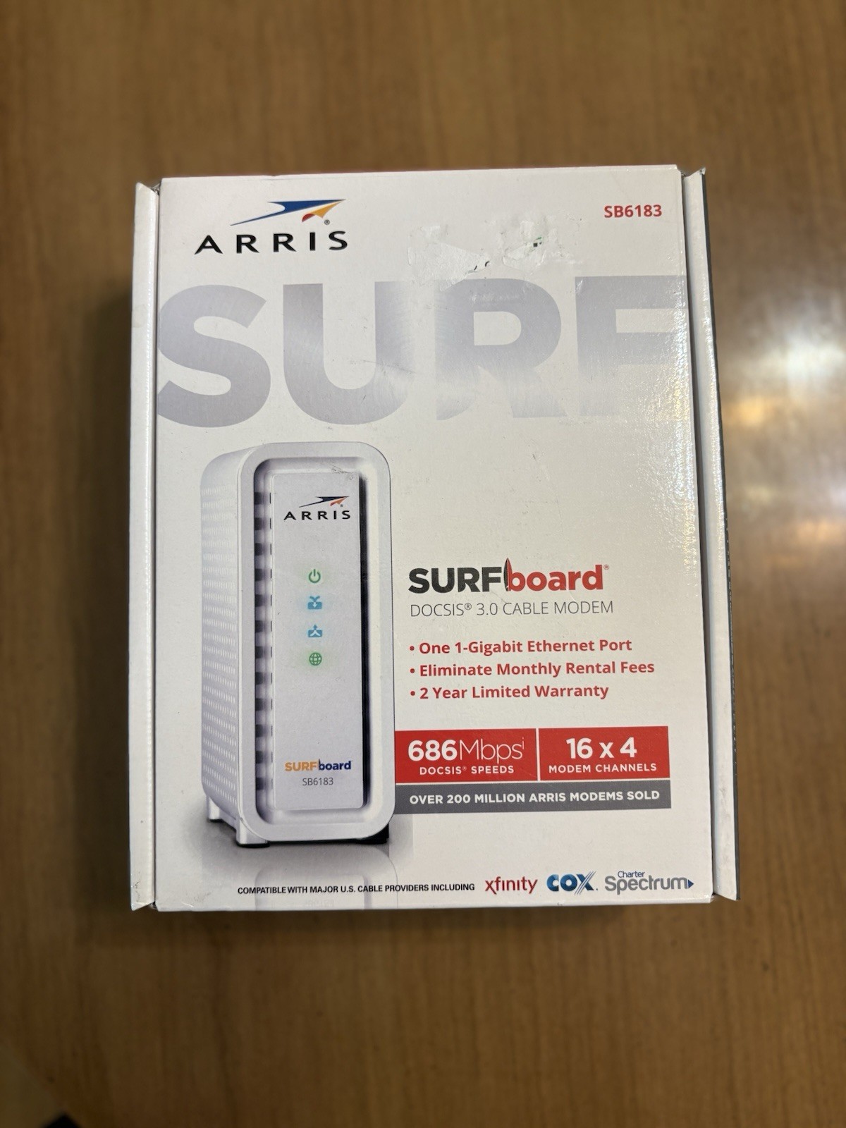 ARRIS Motorola SURFboard Cable Modem SB6183 DOCSIS 3.0 600 White