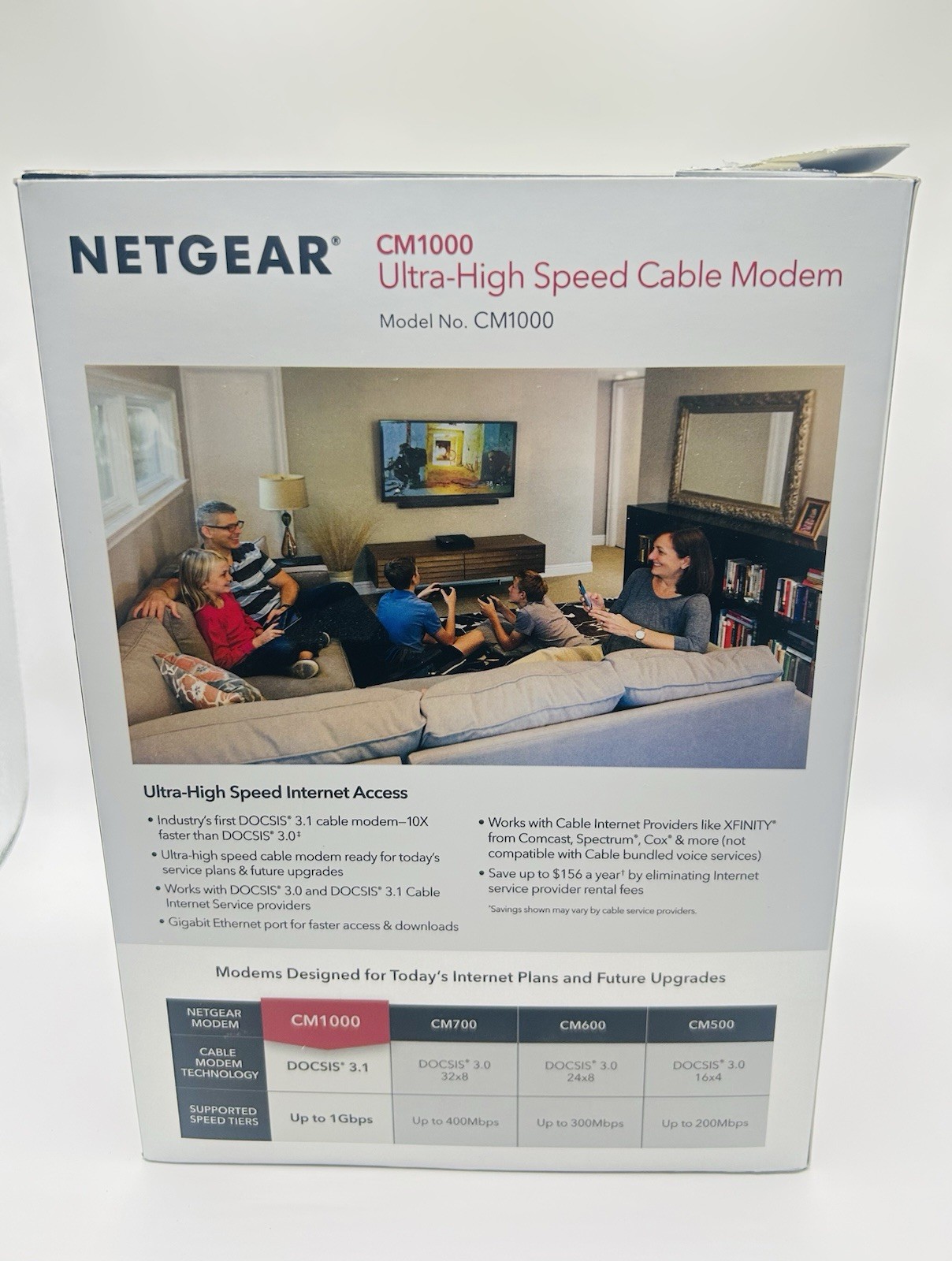 NETGEAR CM1000 Wired-Ethernet (RJ-45) Cable – CM1000100NAS (Black)