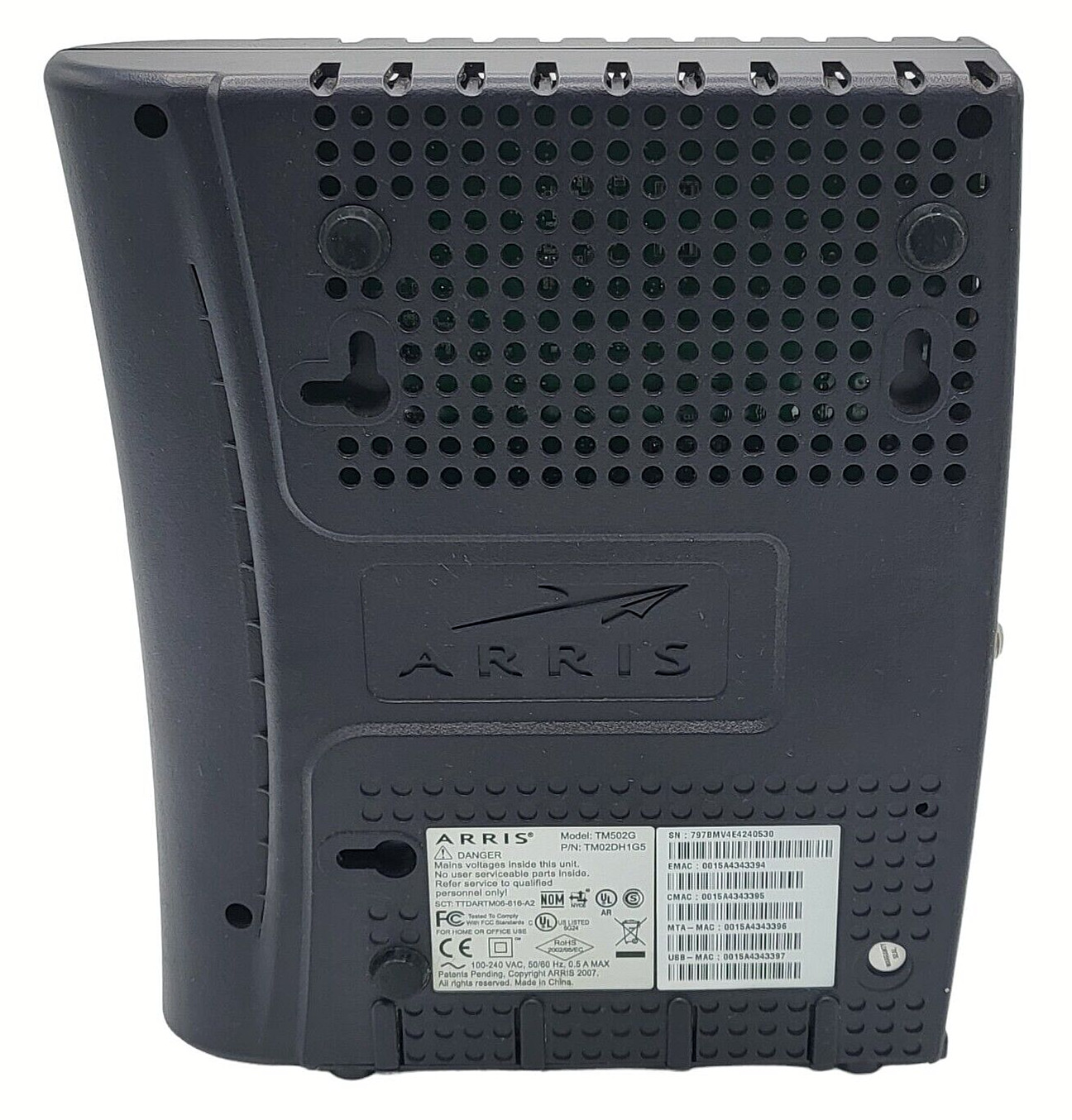 Arris Wireless Telephony Modem Model TM502G Black
