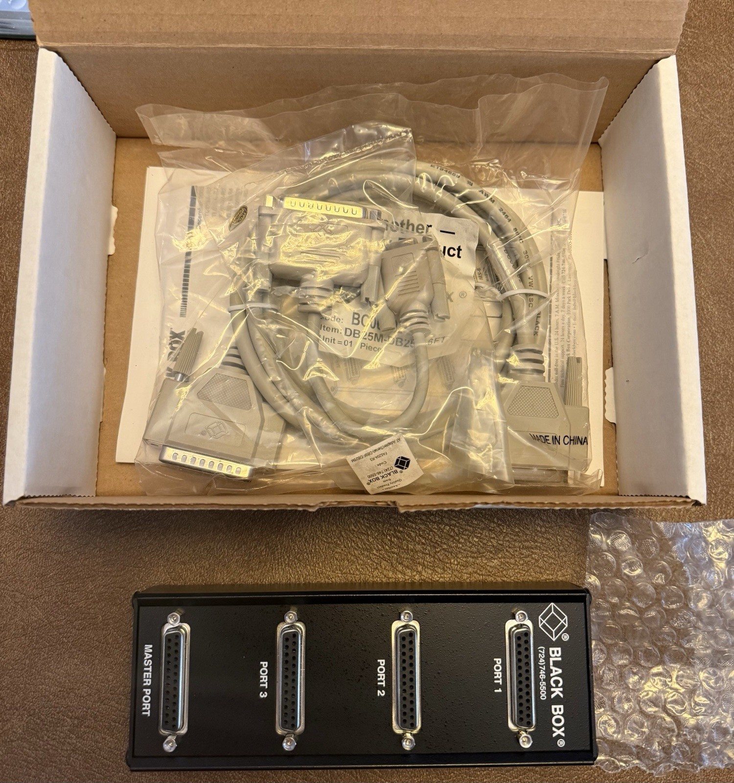 Black Box TL073A-R4 RS-232-C Modem Splitter DB25 Female Multi-Port