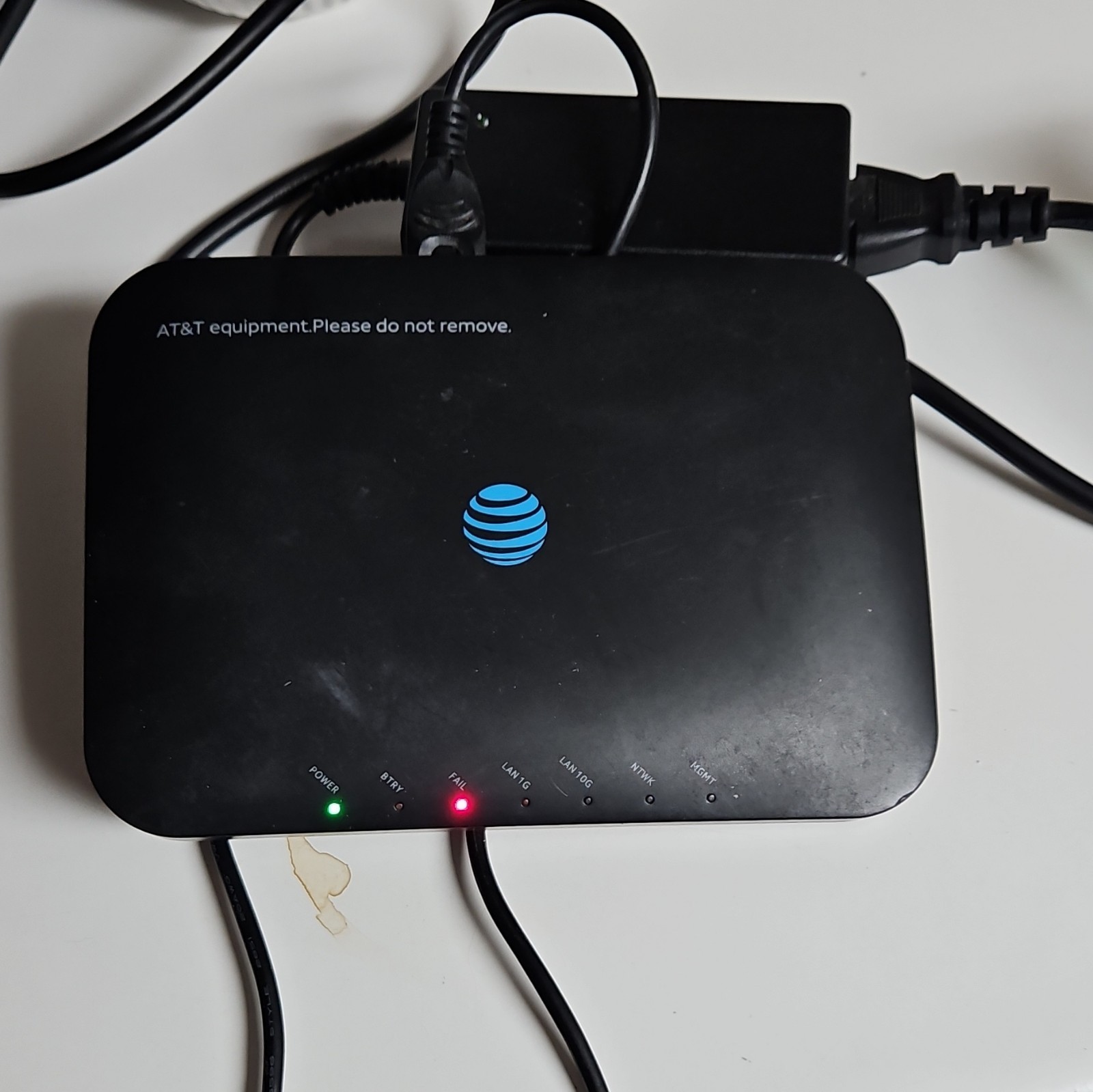 Nokia XS-20X-A AT&T Fiber Modem Adapter, Ethernet RJ-45, 2 LAN Ports, Black