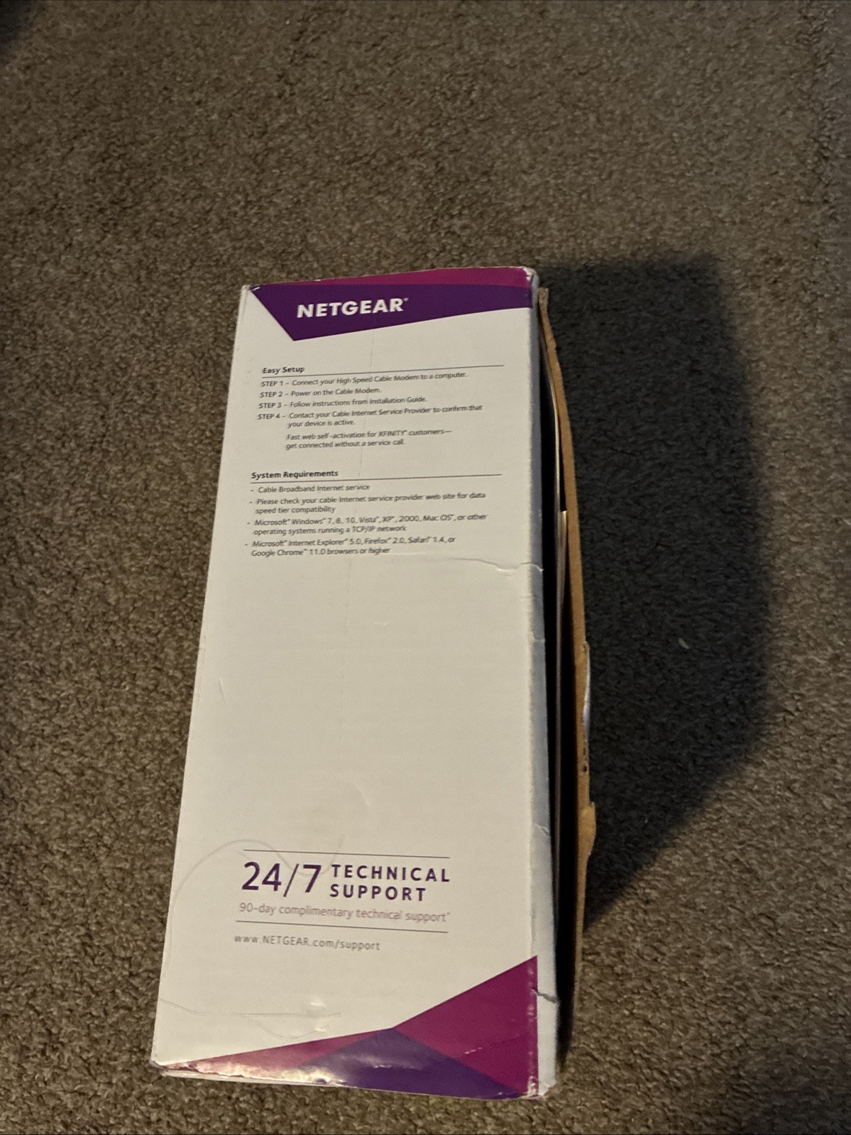 NETGEAR CM700 Cable Modem Black 1.4 GBPS 32 X 8 Channel Bonding