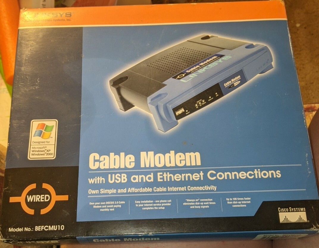 NEW Linksys BEFCMU10 USB Etherfast Cable Modem 42.88 mbps FREE SHIPPING