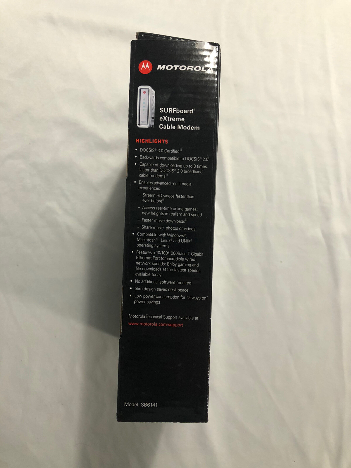 Used Motorola SURFboard EXtreme Cable Modem Model SB6141 with DOCSIS 3.0 -White