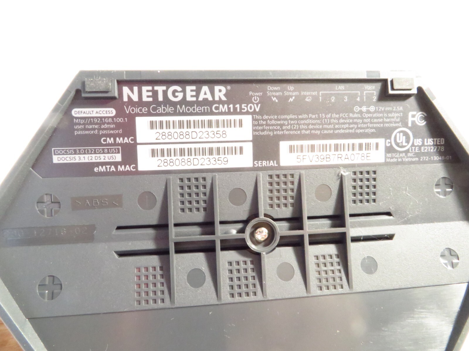 NETGEAR Nighthawk Cable Modem with Voice (CM1150) -Plans Up to 800Mbps