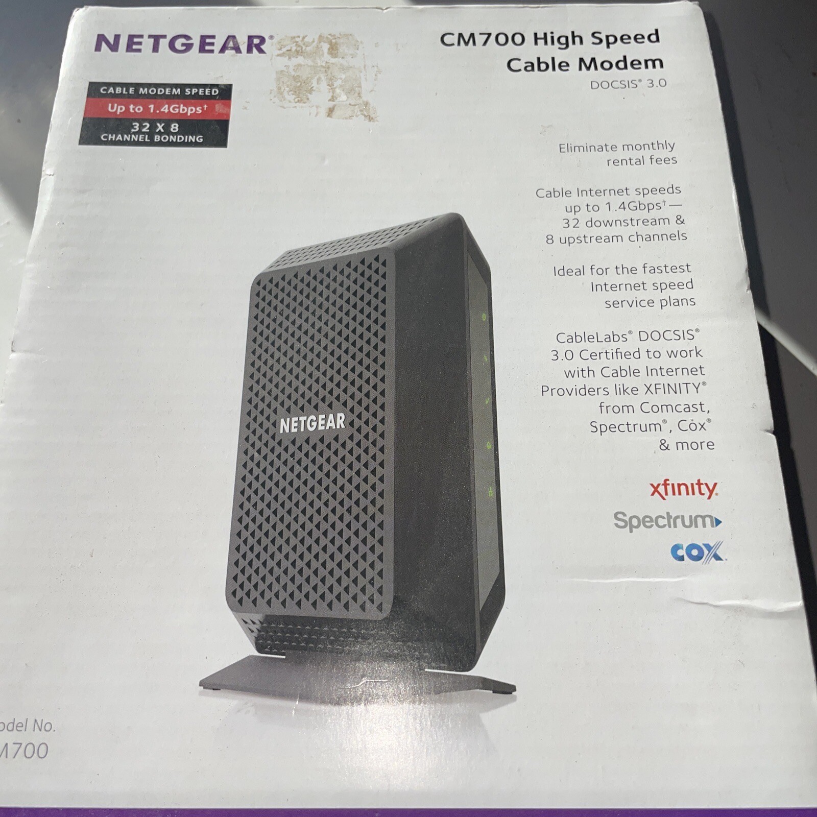 NETGEAR Cable Modem CM700 – Compatible w/All Cable Providers DOCSIS 3.0 – Black