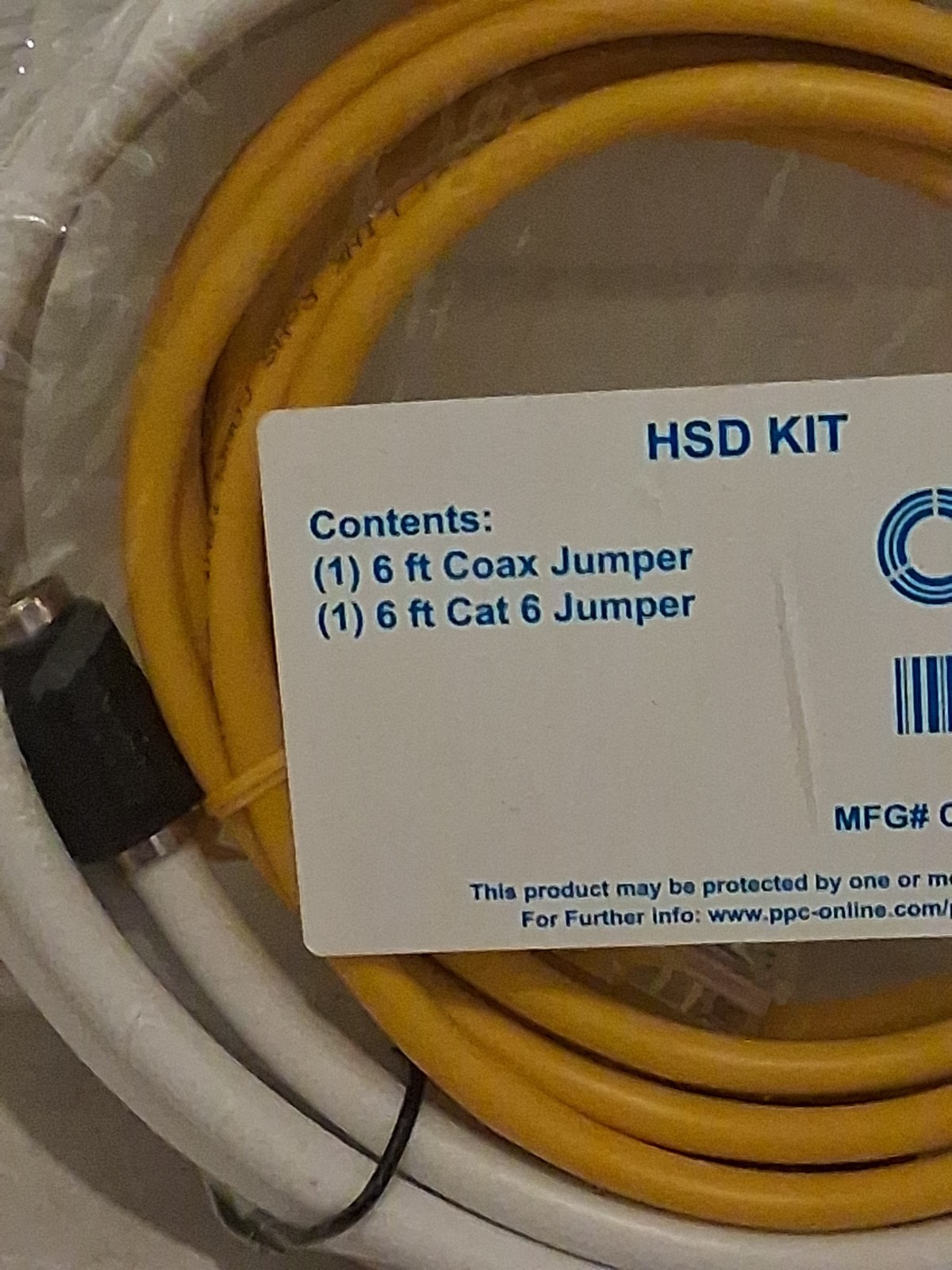 HSD Kit 7 ft. Cat 5e & 6 ft. and 12 ft. Coax Jumper Cables With 2-Way Splitter